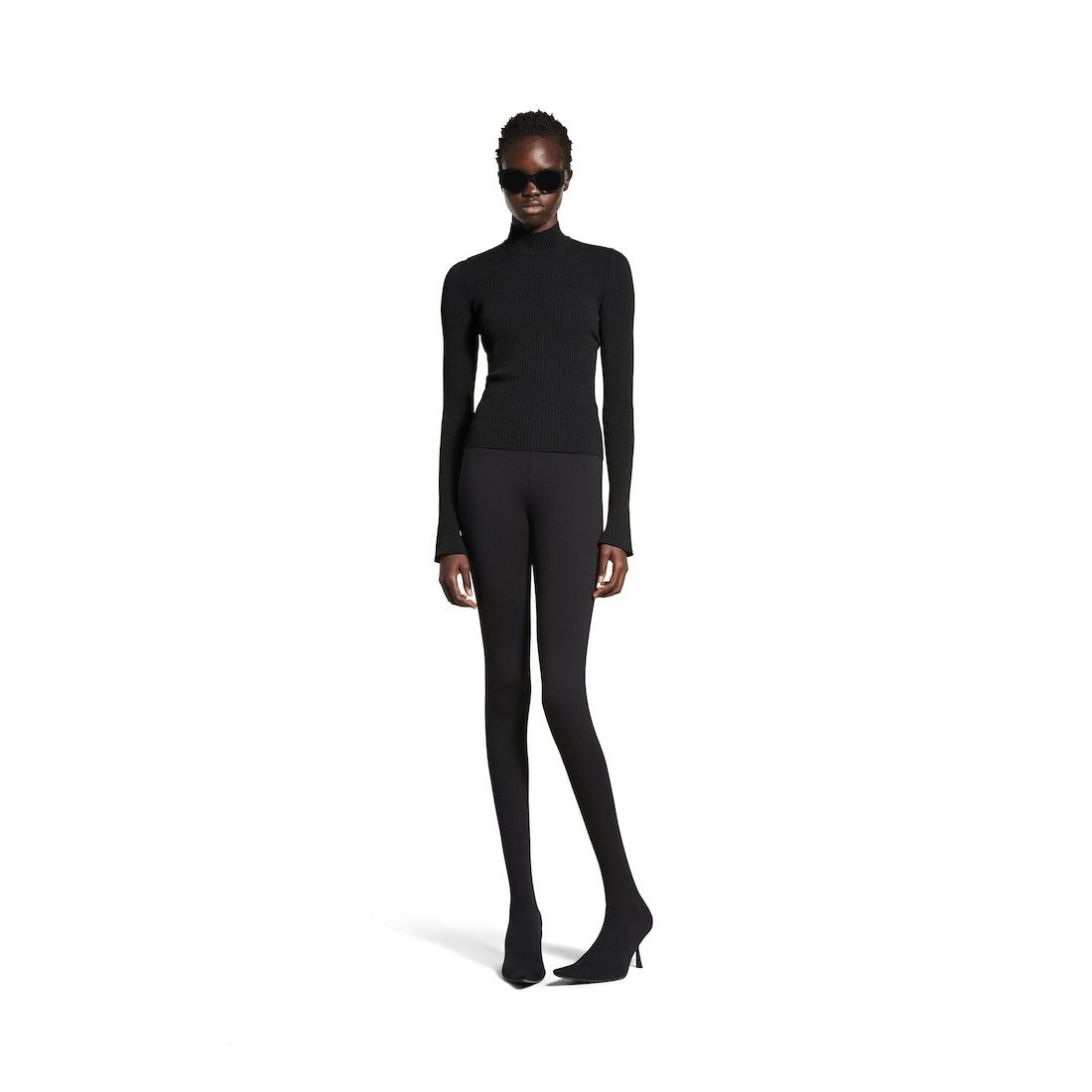 Balenciaga o1tr1nto0526 Lace-Up Fitted Turtleneck Sweater in Black Size S / US 4 / IT 40 - 3 Thumbnail
