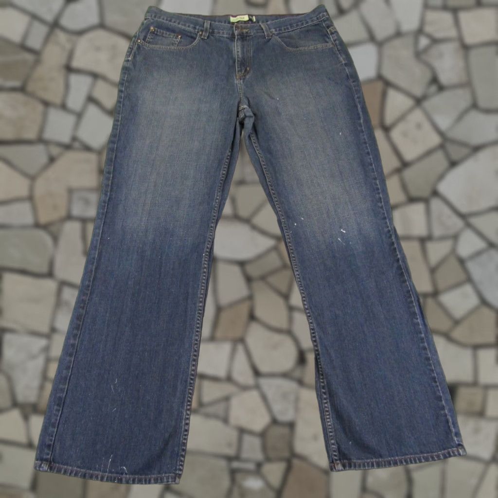 Anchor Blue VINTAGE Anchor Blue Denim Jeans Mens 38x34 Straight Leg Regular Fit Cotton Outdoor Grunge 90s Mens Size US 39 - 1 Thumbnail