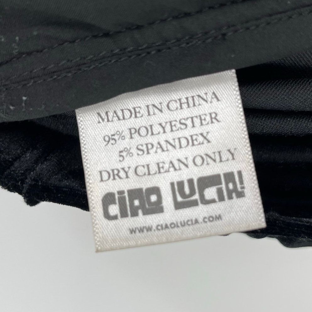 Ciao Lucia Ciao Lucia | Barca Pant Black Velvet Wide Leg Trousers XXS Size 24" / US 00 / IT 34 - 13 Thumbnail