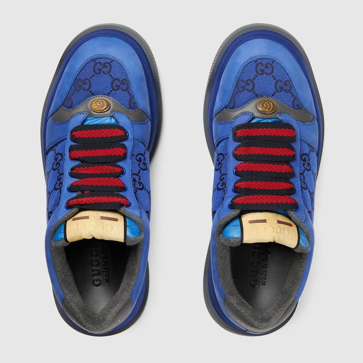 Gucci o1s1wg110325 Men's Screener GG Sneakers in Blue & Black Size US 9 / EU 42 - 5 Thumbnail