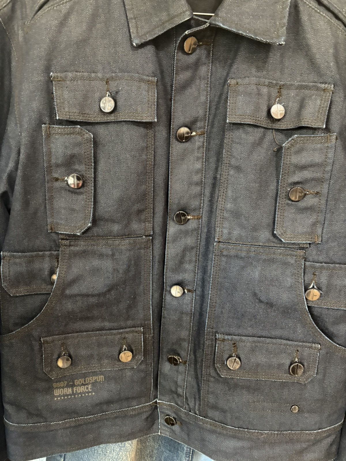 Other Raw Denim Jacket Goldspun Size US M / EU 48-50 / 2 - 2 Thumbnail