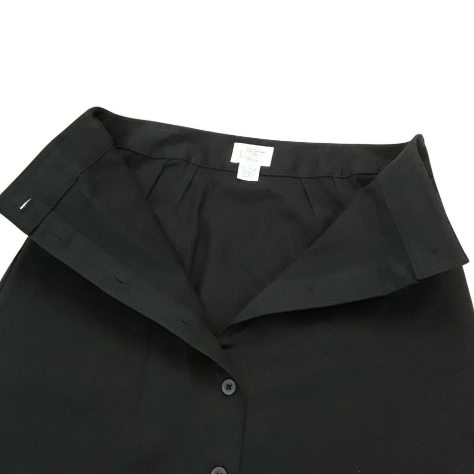 Ann Taylor Ann Taylor Loft Embroidered Button Down Skirt Pocket Stretch Size 28" / US 6 / IT 42 - 6 Thumbnail
