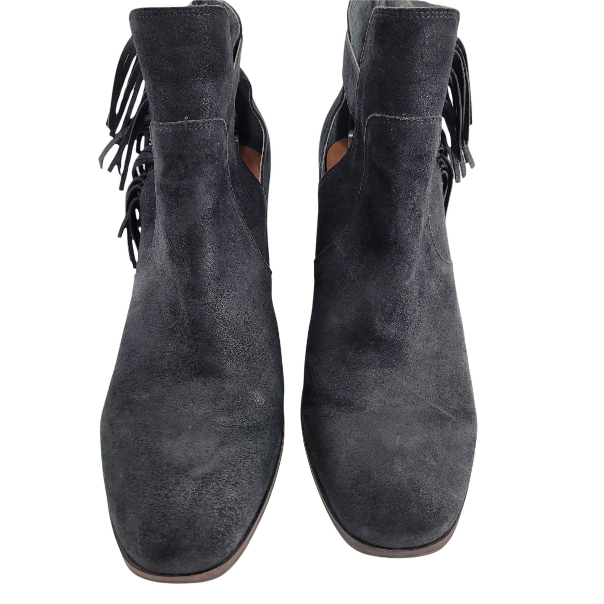 Lucky Brand Lucky Brand Makenna Leather Fringe Ankle Bootie Sz 10 Black Size US 10 / IT 40 - 8 Thumbnail