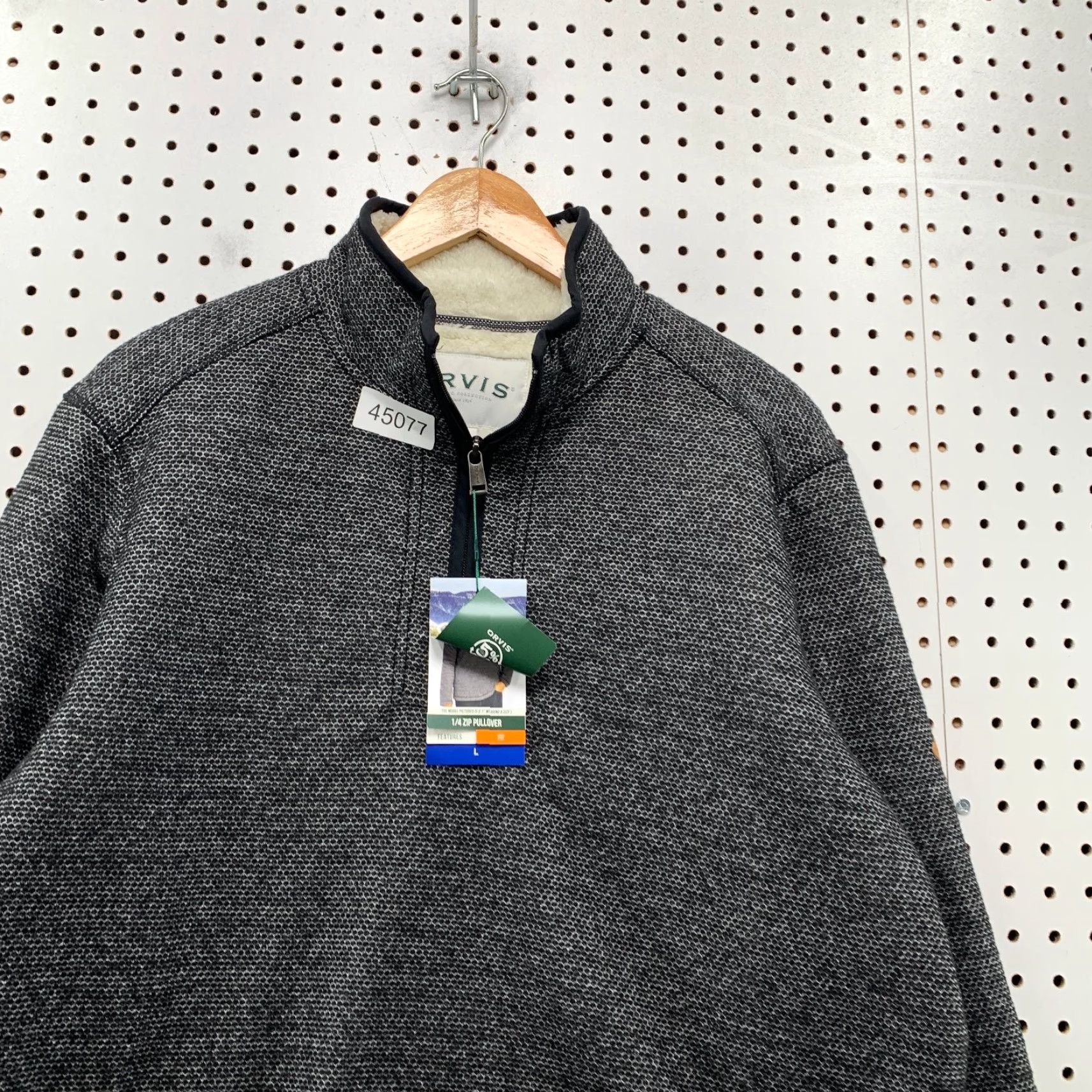 Orvis Orvis Sweater Mens Large Gray 1/4 Zip Sherpa Lined Pullover Size US L / EU 52-54 / 3 - 7 Thumbnail