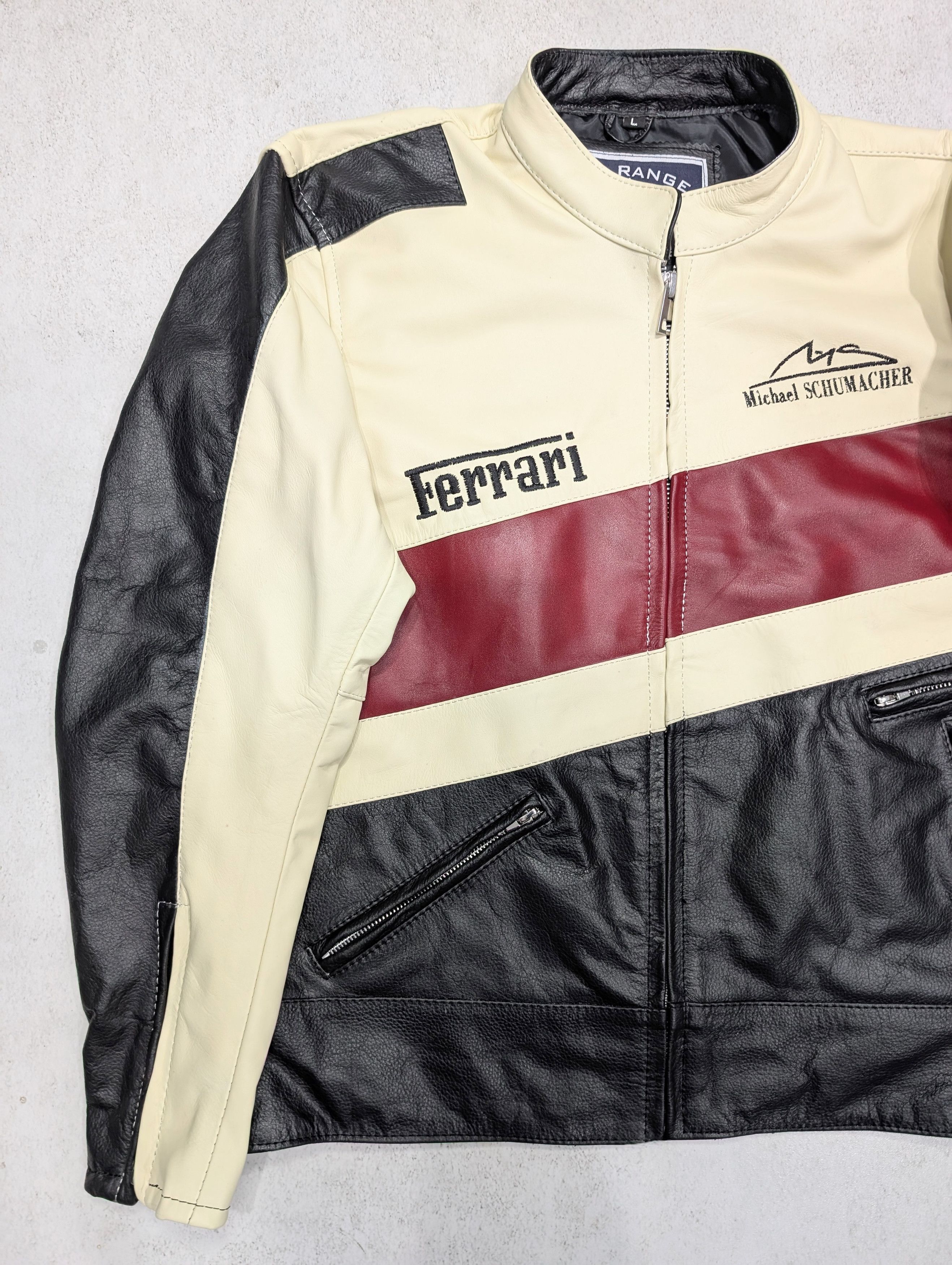 Vintage Ferrari Leather Jacket F1 Streetwear Size US XL / EU 56 / 4 - 3 Thumbnail