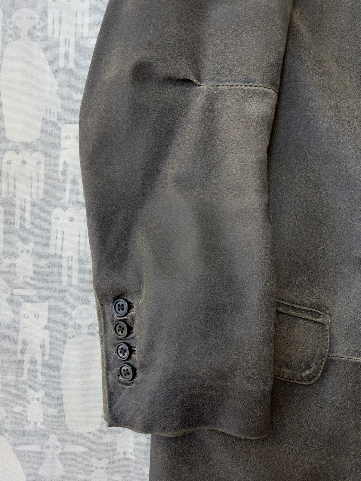 Ann Demeulemeester Ann Demeulemeester AW00 Treated Leather Chesterfield Coat Size US XS / EU 42 / 0 - 3 Thumbnail