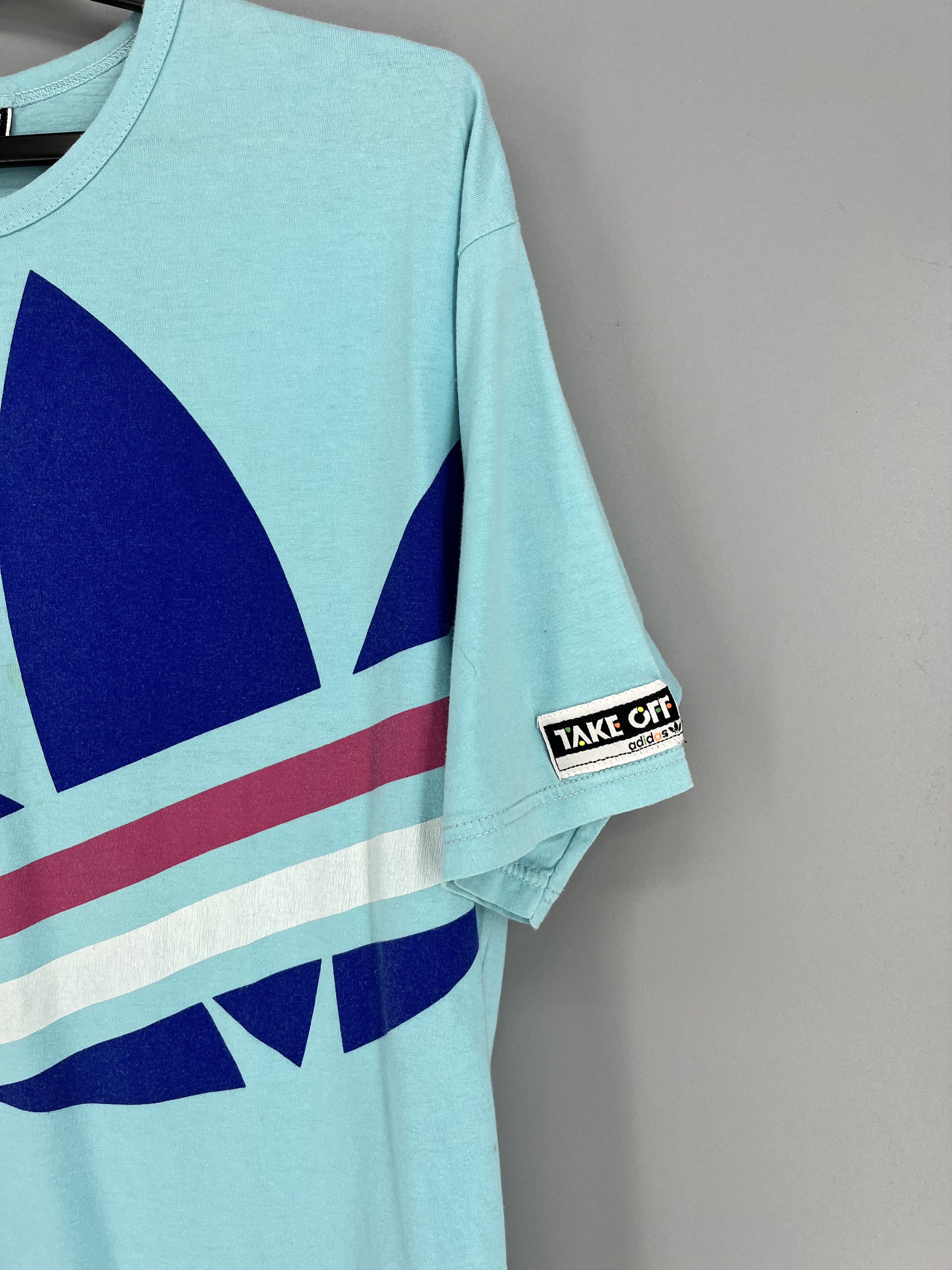 Adidas 90s Vintage Adidas Take Off Big Logo tee shirt Size US M / EU 48-50 / 2 - 6 Thumbnail