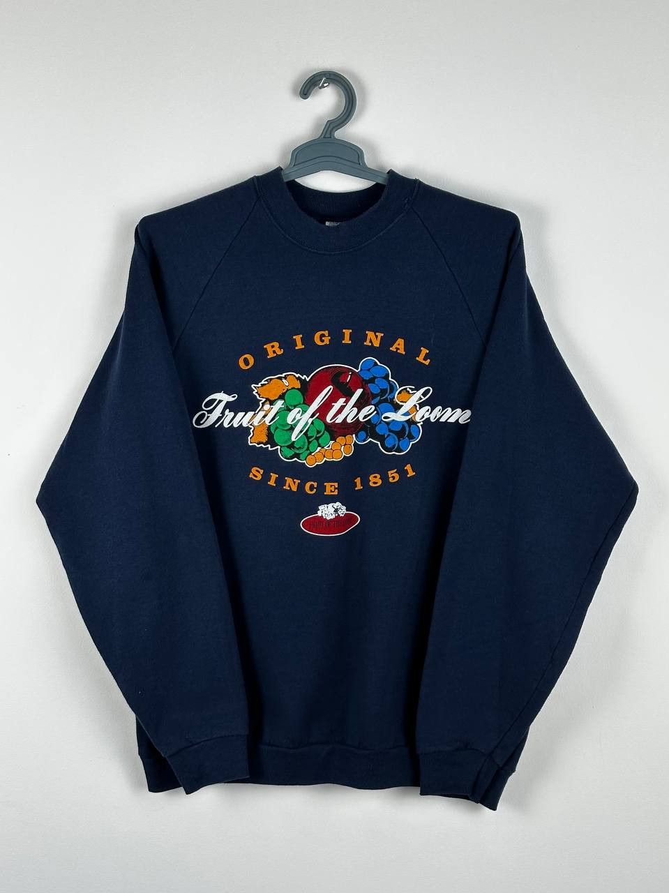 Fruit Of The Loom × Vintage 80S Vintage Basic Fruit Of The Loom Sweatshirt Big Logo Size US XL / EU 56 / 4 - 2 Thumbnail