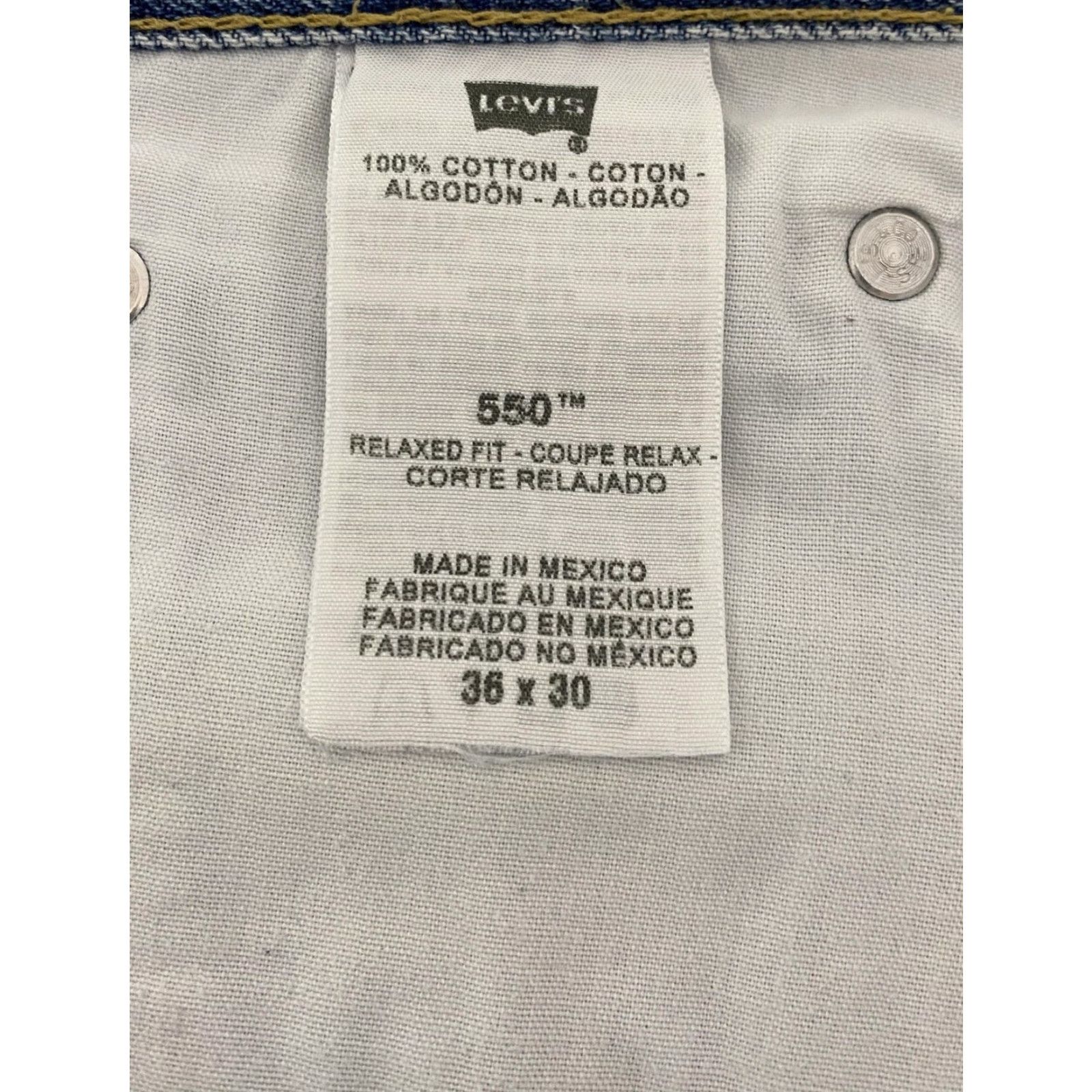 Levi's Levi's 550 Jeans Mens 36x30 Light Wash Blue Relaxed Fit Tapered Leg Denim Red Tab Jeans Mens 36x30 Regular Size US 36 / EU 52 - 4 Thumbnail