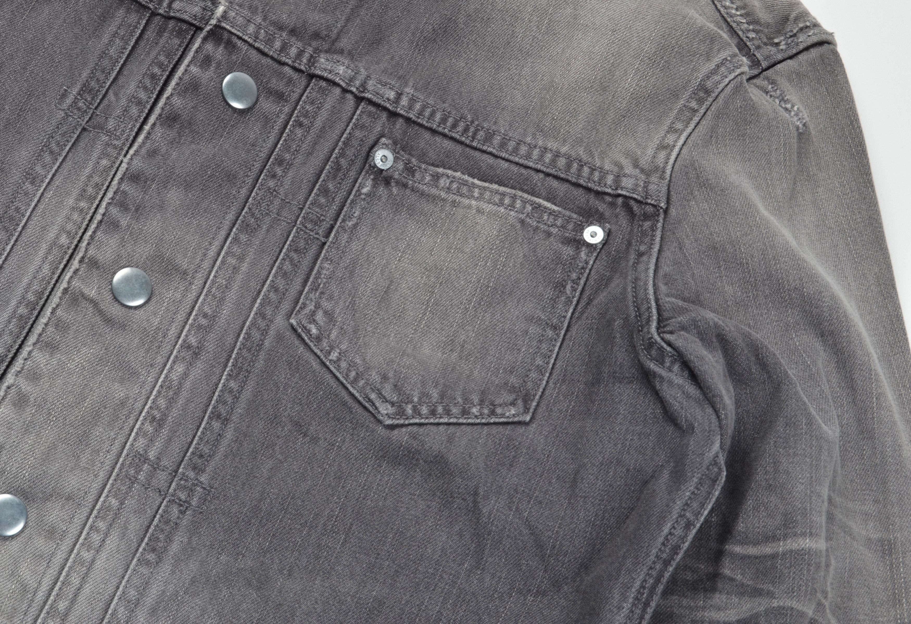 Allsaints Allsaints Distressed Faded Grunge Gray Denim Jacket Size US L / EU 52-54 / 3 - 4 Thumbnail