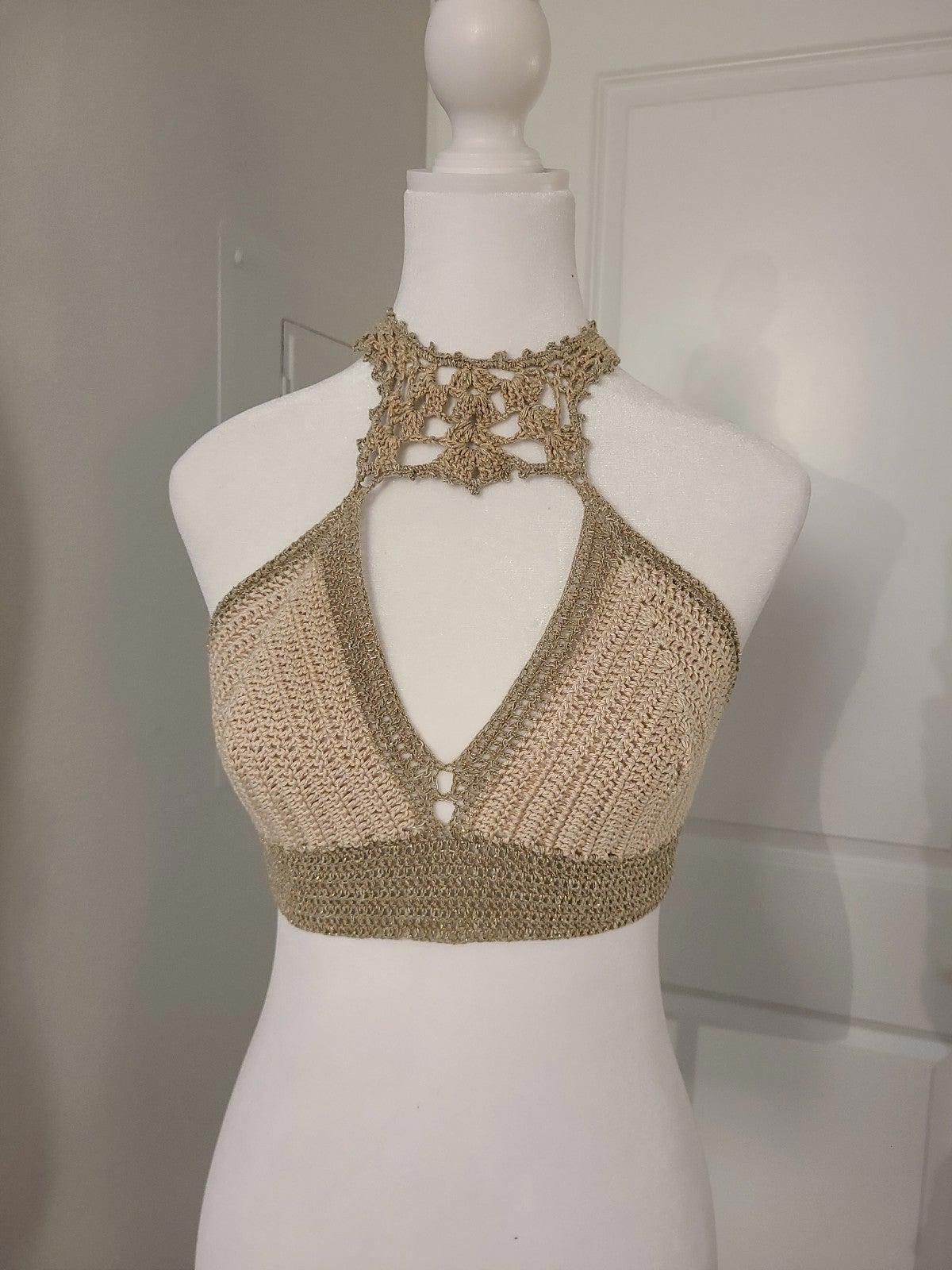 Handmade Handmade Knit Crochet Top Size S / US 4 / IT 40 - 1 Thumbnail