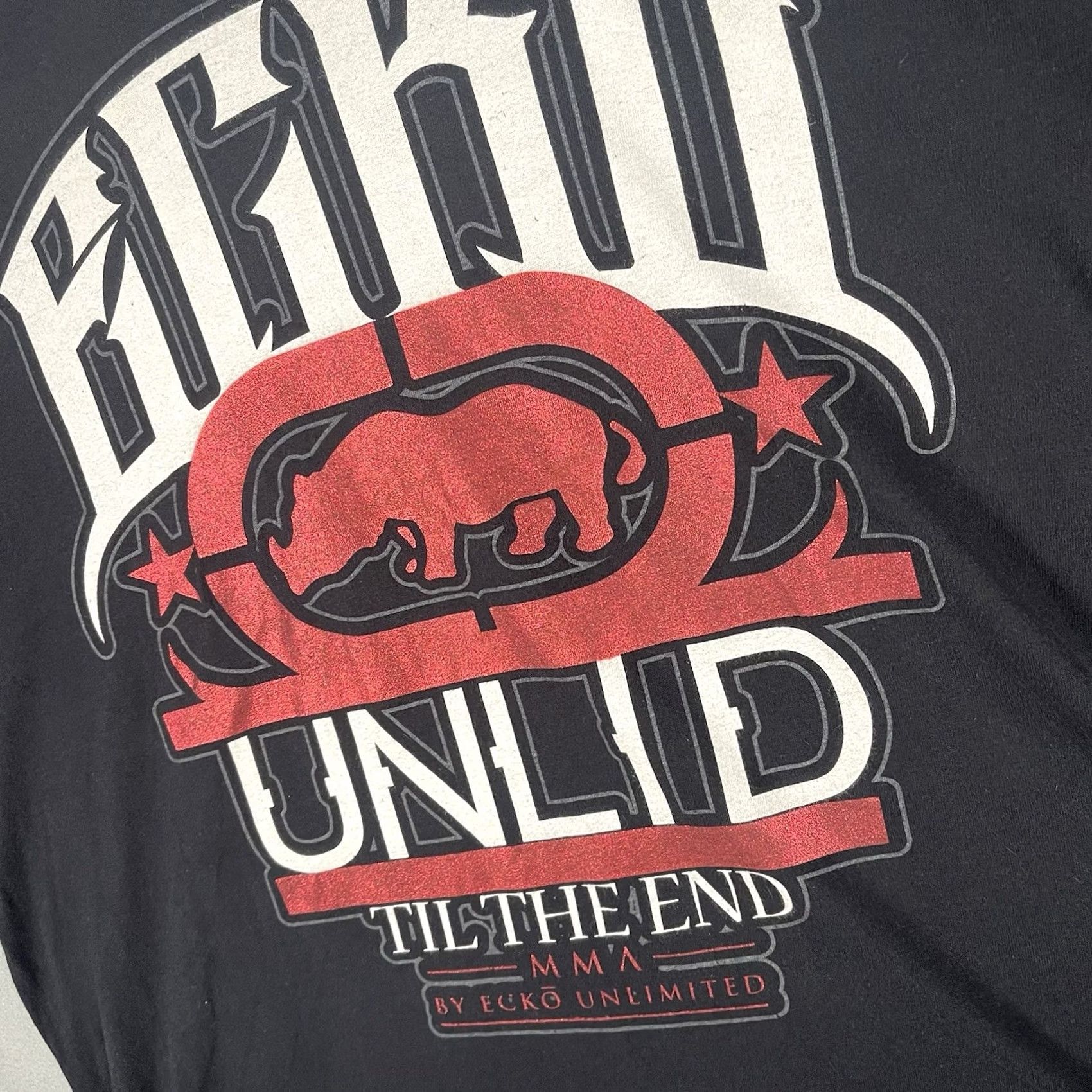 Ecko Unltd. Echo Unltd MMA by Ecko Unlimited Mens 3XL Short Sleeve Graphic Tee Black Red} Size US 39 - 4 Thumbnail