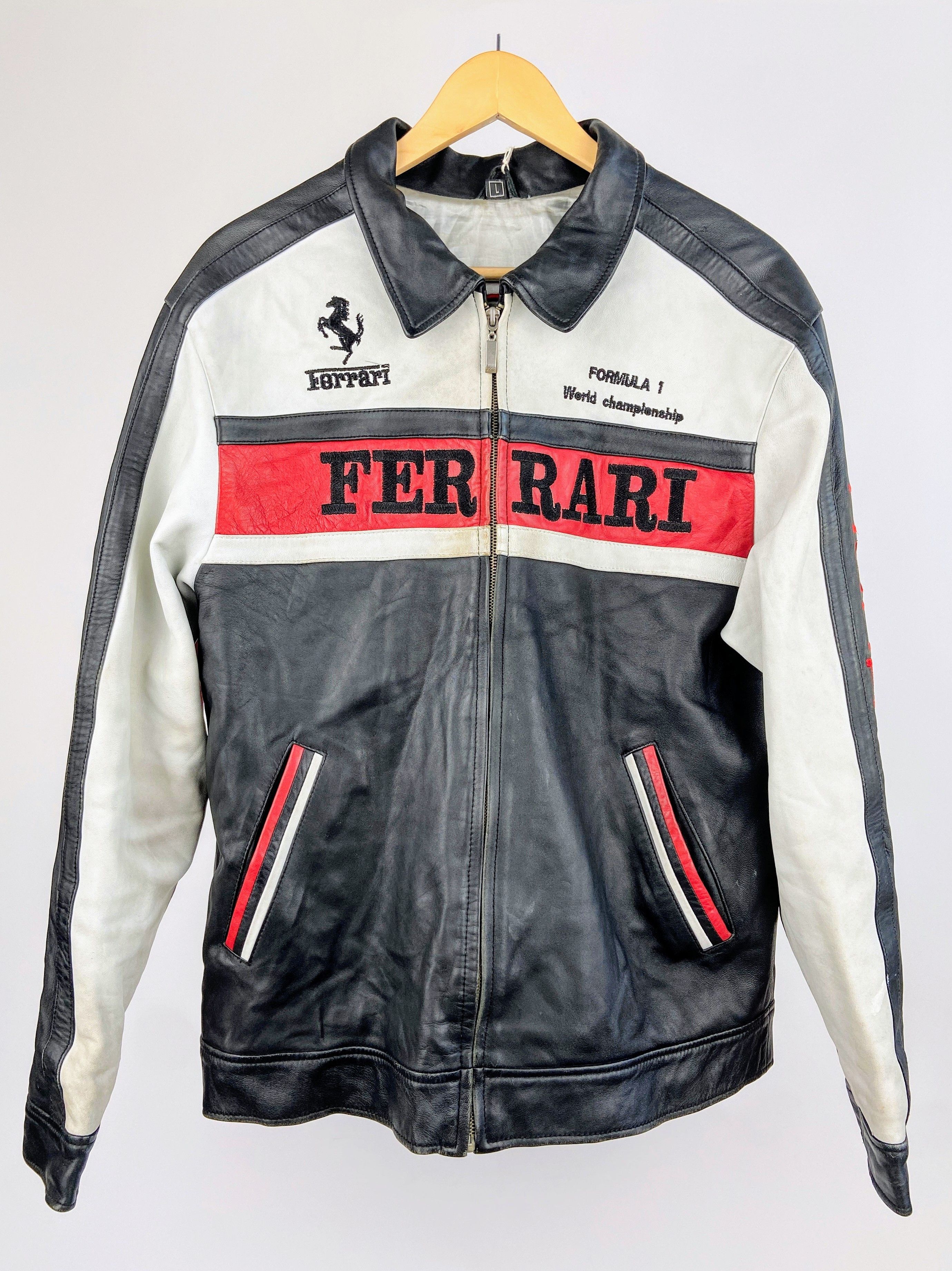 Ferrari 🔥 Ferrari 🔥 Racing Leather Jacket F1 Big Logo Streetwear Size US L / EU 52-54 / 3 - 1 Thumbnail