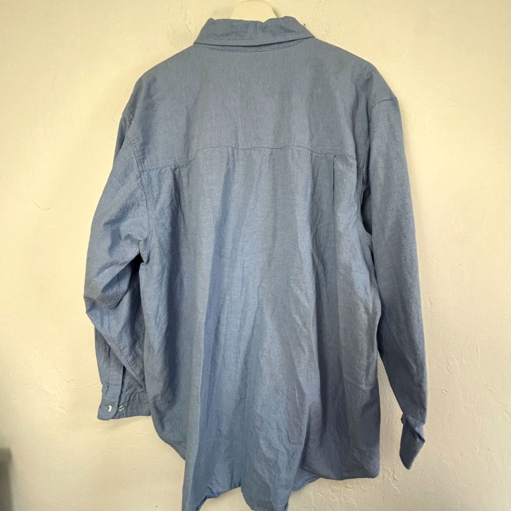 Vintage Casey Coleman Womens Button-Up Shirt Top XL Blue Floral & Butterfly Embroidered Long Sleeve Tunic Shirt Womens Size XL / US 12-14 / IT 48-50 - 2 Thumbnail