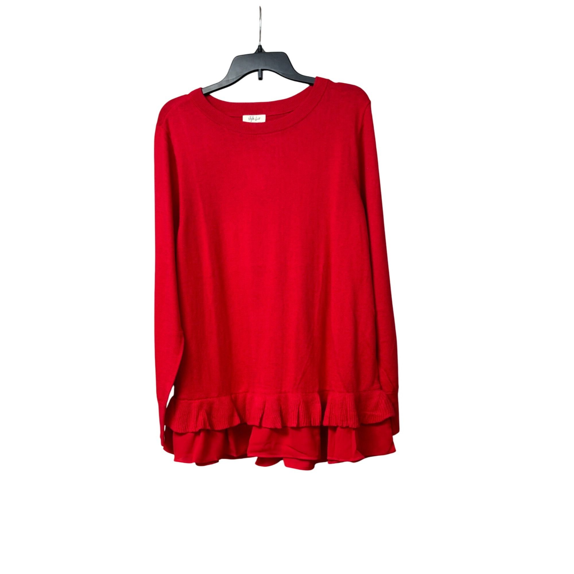 Style & Co Style & Co Chiffon-Hem Tunic Sweater, Infrared, Sz. 2XL Size XXL / US 16-18 / IT 52-54 - 4 Thumbnail