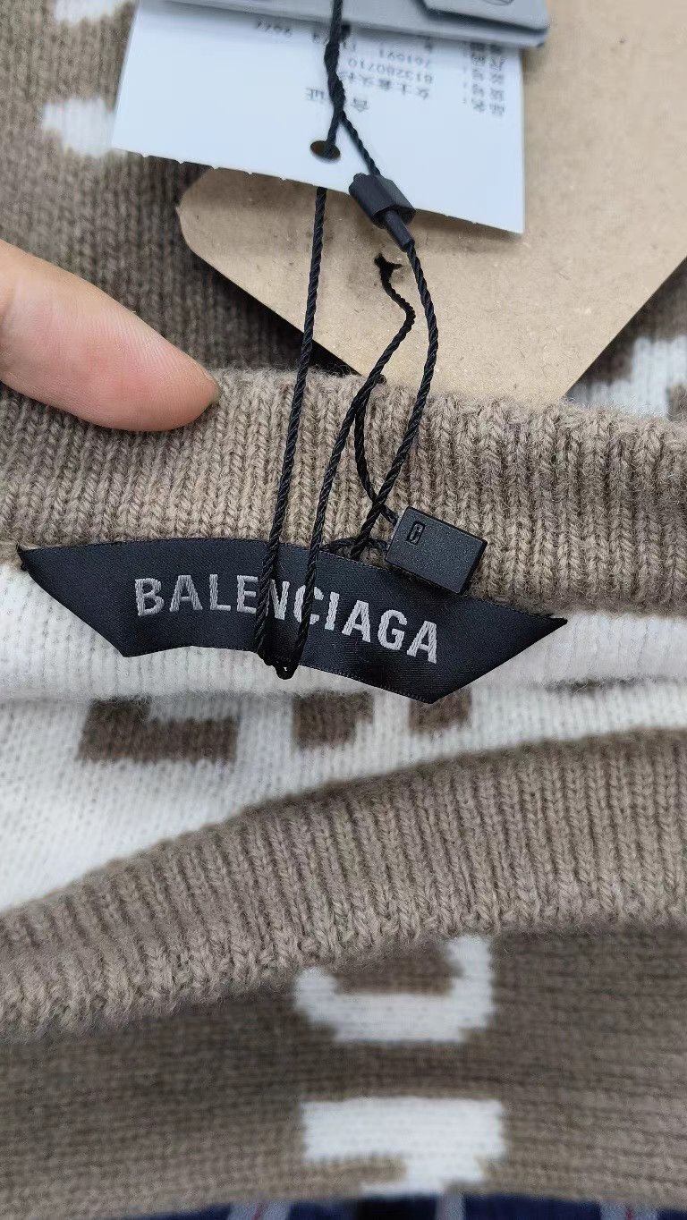 Balenciaga Balenciaga SS24 Color-Block Logo Long Sleeve Sweater K2 Size S / US 4 / IT 40 - 3 Thumbnail