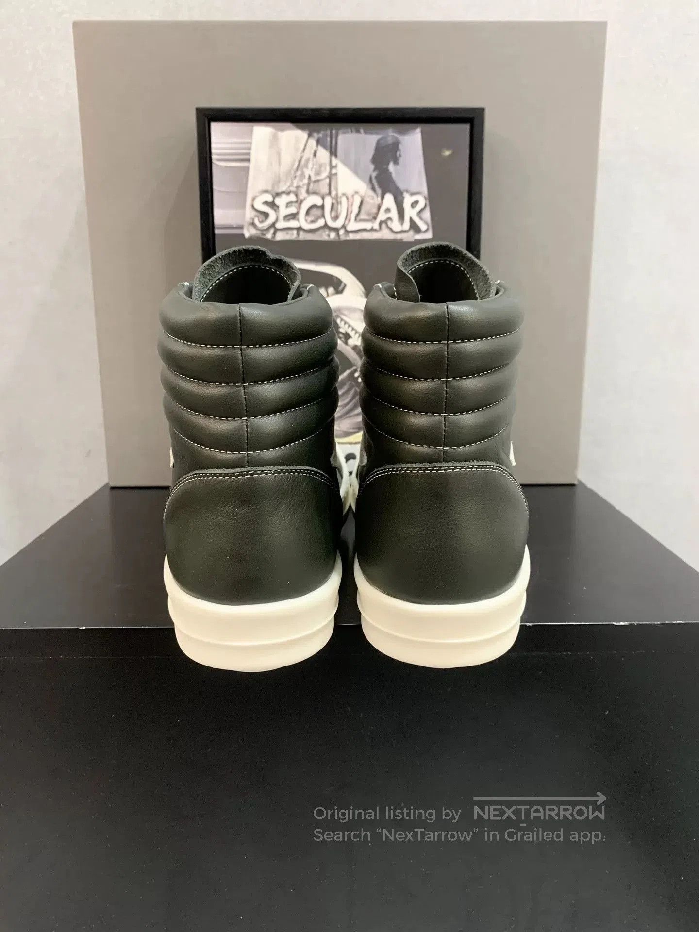 Rick Owens Rick Owens High-Top Leather Sneakers. Size US 6 / EU 39 - 7 Thumbnail