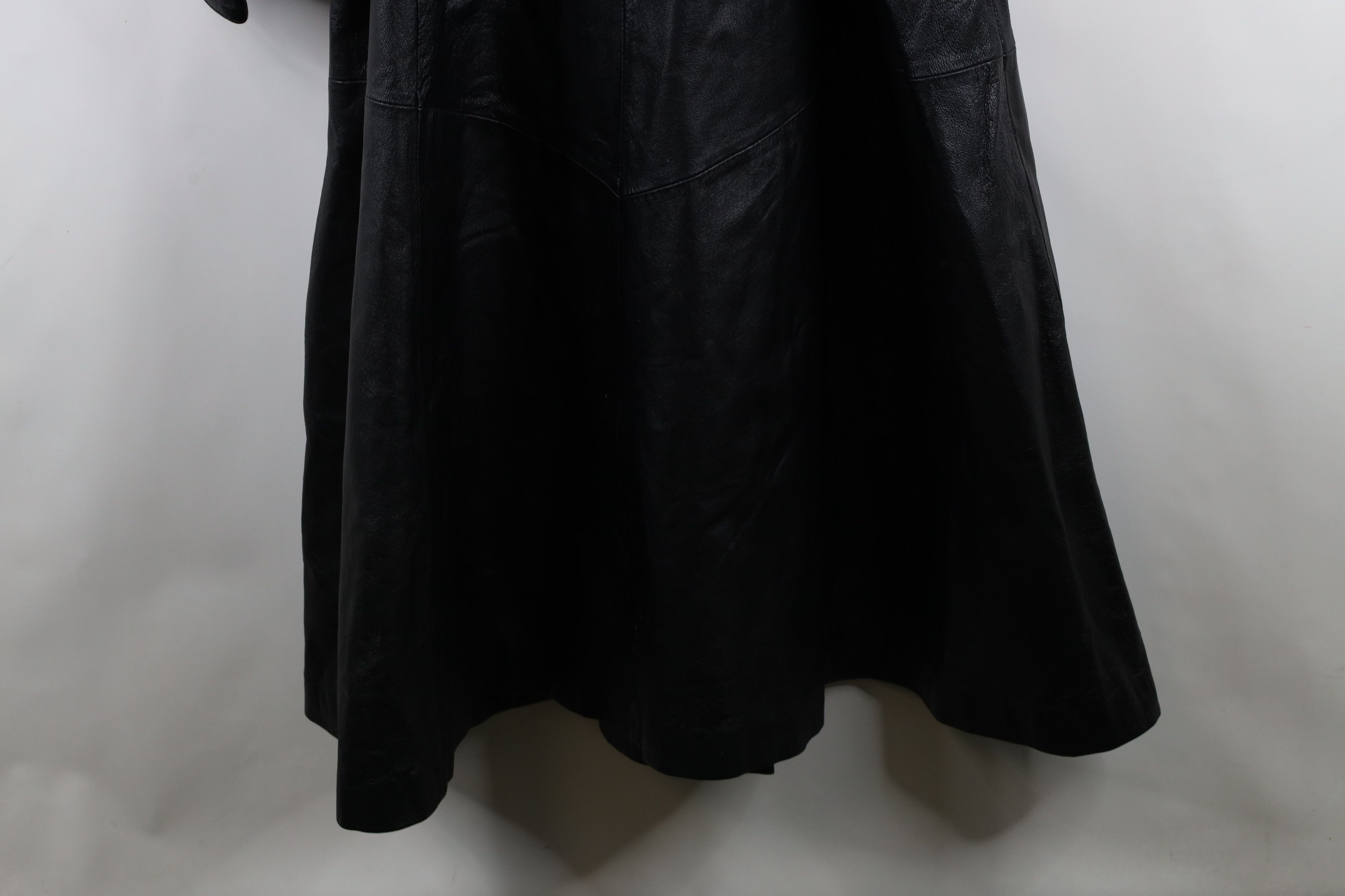 Vintage Vintage 90s Streetwear Goth Leather Trench Coat Black Size M / US 6-8 / IT 42-44 - 15 Thumbnail