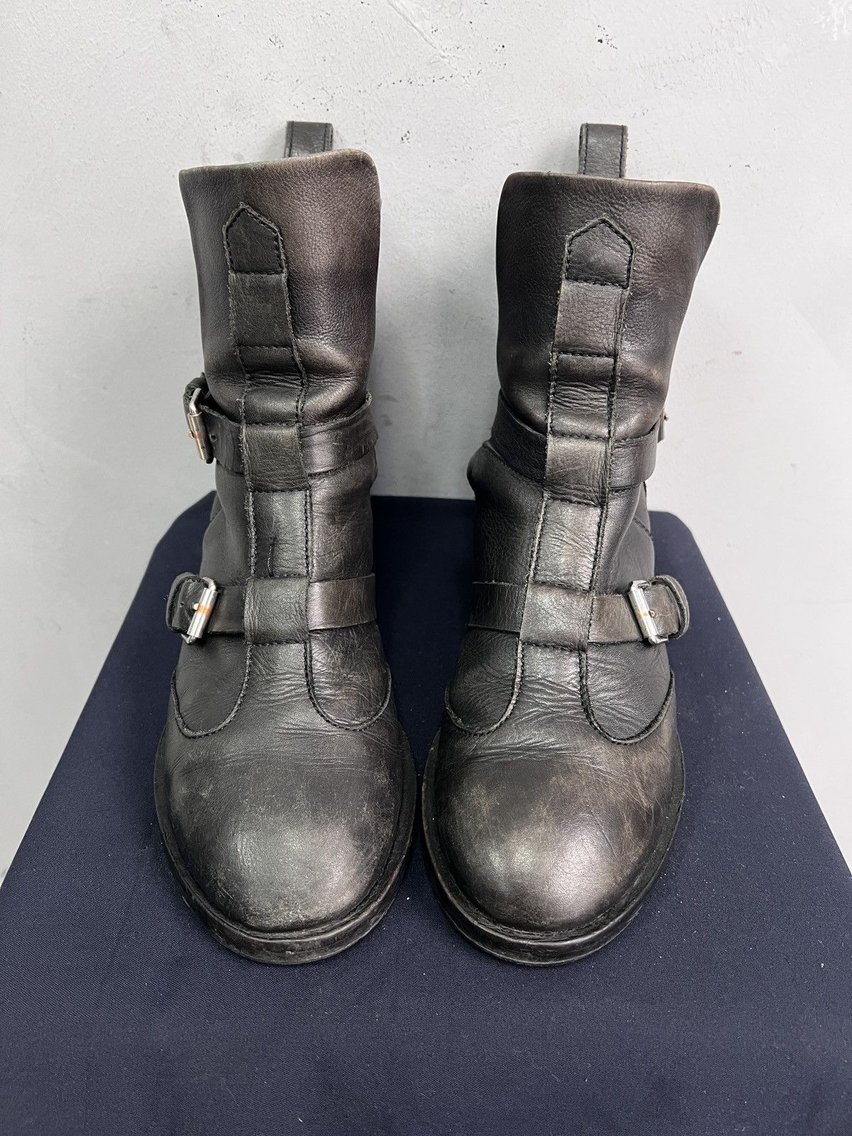 Diesel Belted diesel leather boots hedi slimane style avant garde Size US 8 / EU 41 - 6 Thumbnail