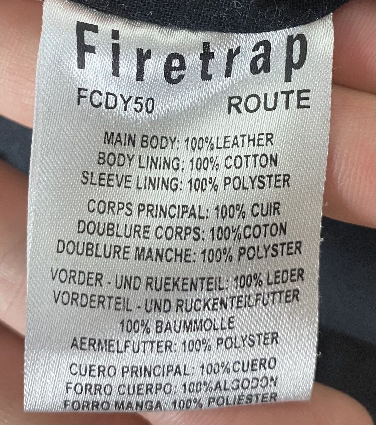 Firetrap × Genuine Leather Firetrap 2012 Genuine Leather Biker Jacket Size L Size US L / EU 52-54 / 3 - 6 Thumbnail