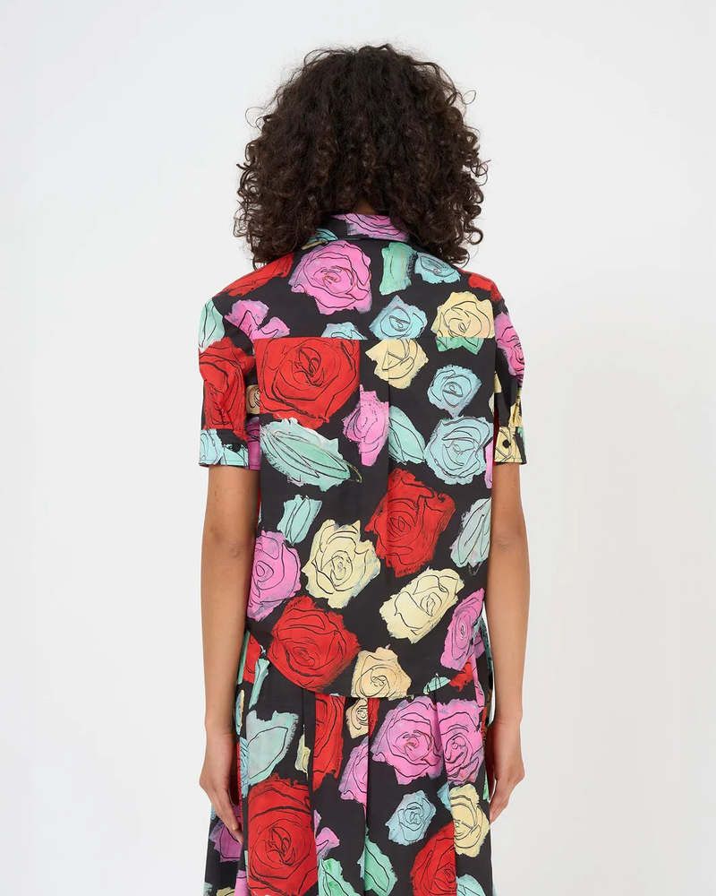 Marni o1w1db10426 Short Sleeved Cotton Poplin Shirt in Multicolor Size L / US 10 / IT 46 - 3 Thumbnail