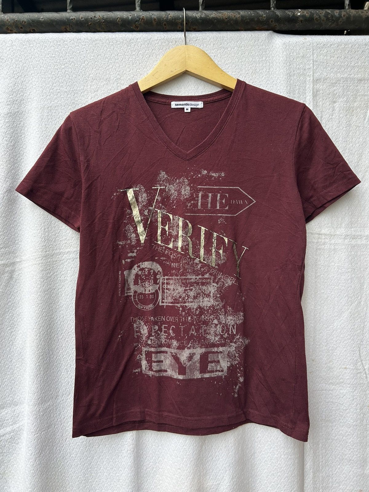 Isamu Katayama Backlash × KMRii × Yasuyuki Ishii Semantic design poem v neck tee Size US S / EU 44-46 / 1 - 1 Thumbnail