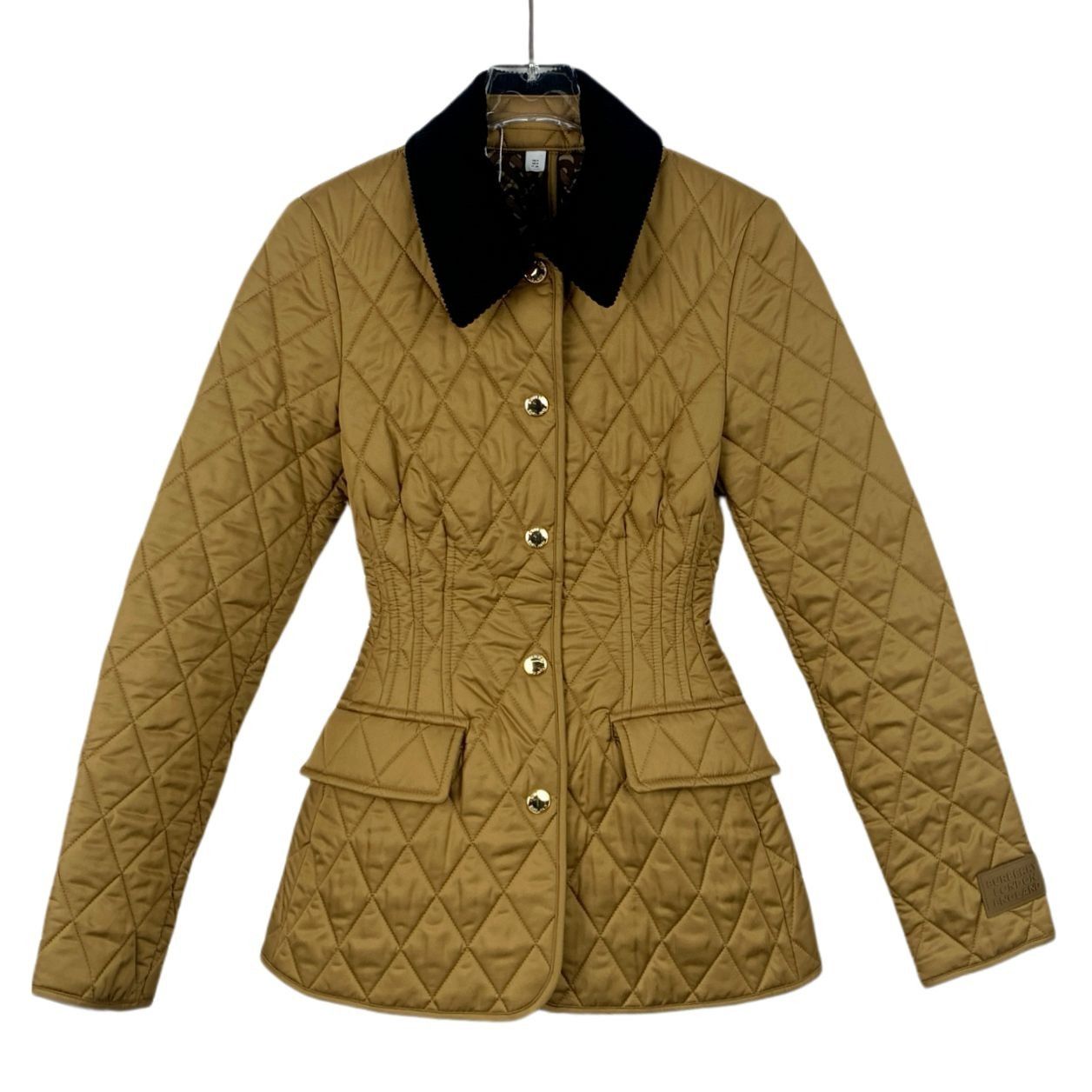 Burberry Brown Diamond Check Waist-Fit Single-Breasted Cotto