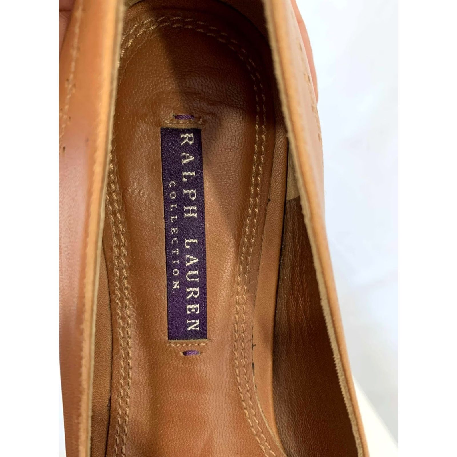 Ralph Lauren Ralph Lauren Collection Women’s Leather Flats Loafers Fringe Buckle Brown 8 Womens Leather Flats Loafers Fringe Buckle Leather Brown Jessica Size US 8 / IT 38 - 6 Thumbnail