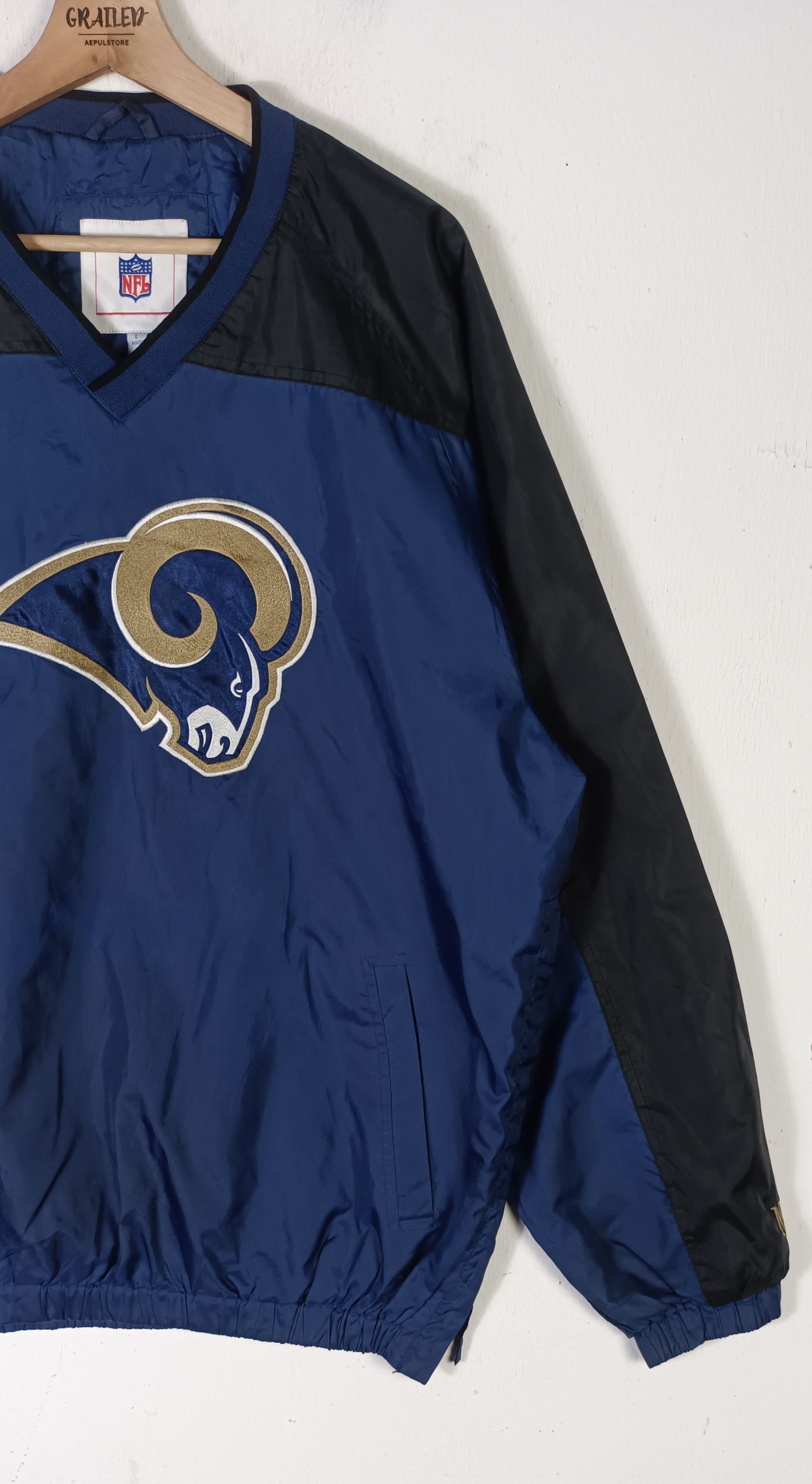 NFL NFL Saint Louis Rams Men Pullover Windbreaker Size US L / EU 52-54 / 3 - 5 Thumbnail