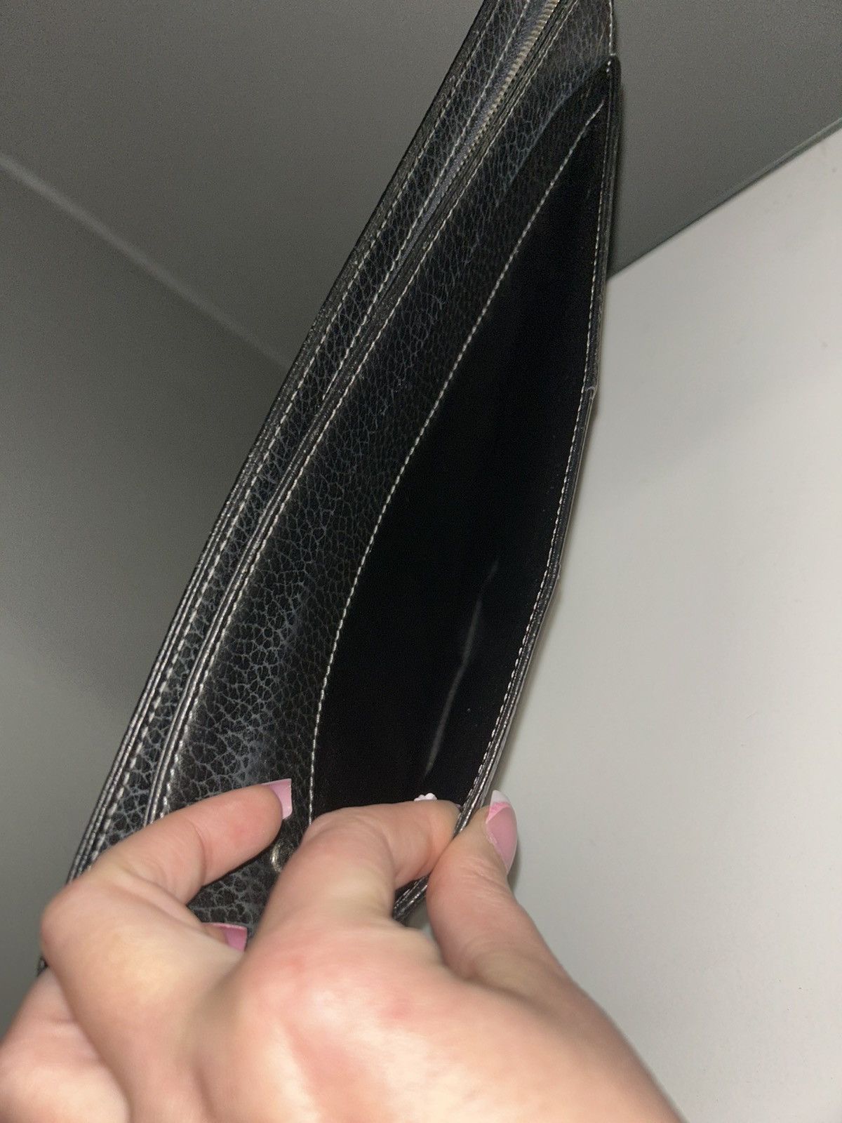 Burberry Burberry Black Leather Nova Check Clutch Bag Wristlet Size ONE SIZE - 3 Thumbnail