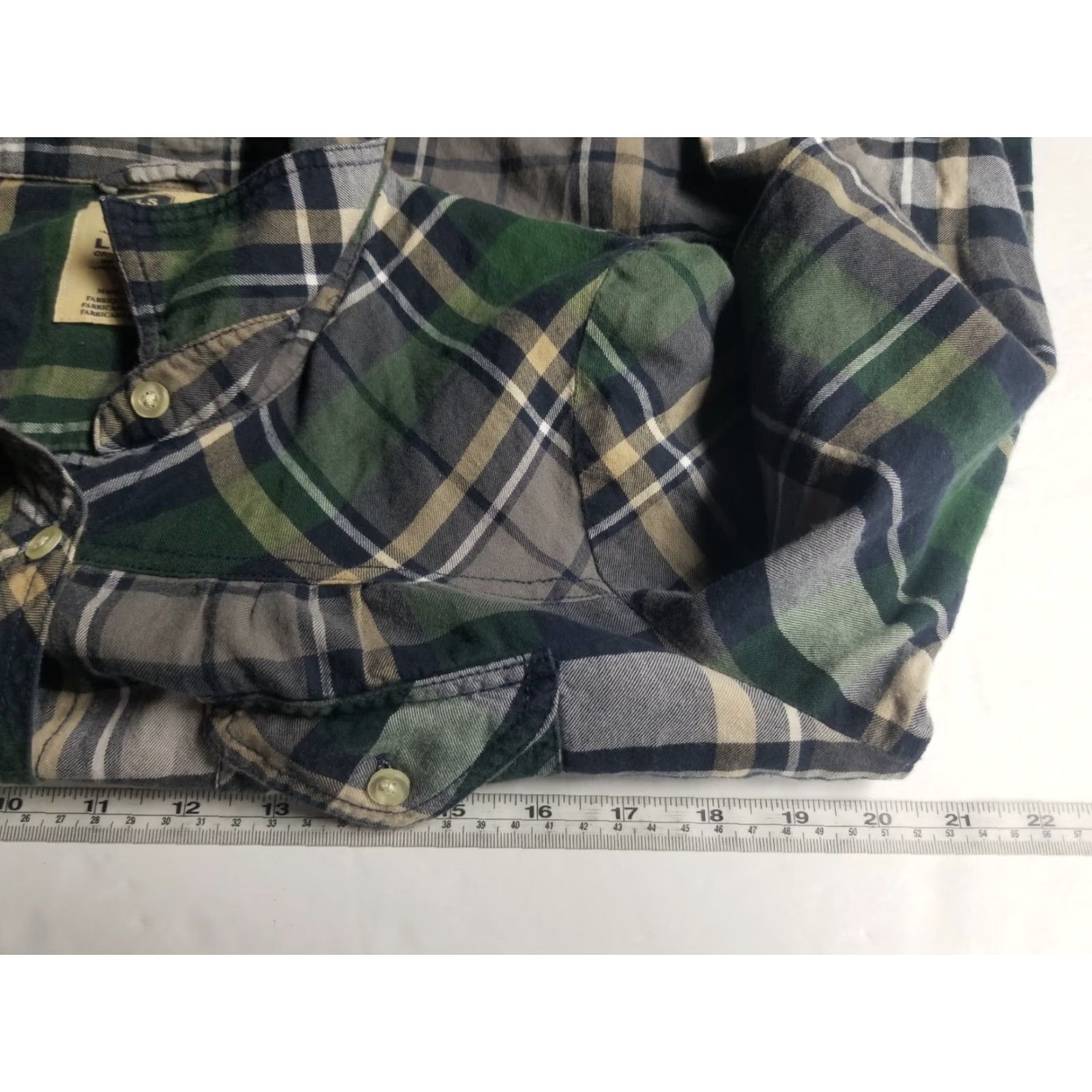 Levi's VINTAGE Levi's Women Shirt Button-Up Plaid Green Casual 70s Western Medium Womens Long Sleeve Cotton Blend Button-Down) Size M / US 6-8 / IT 42-44 - 4 Thumbnail