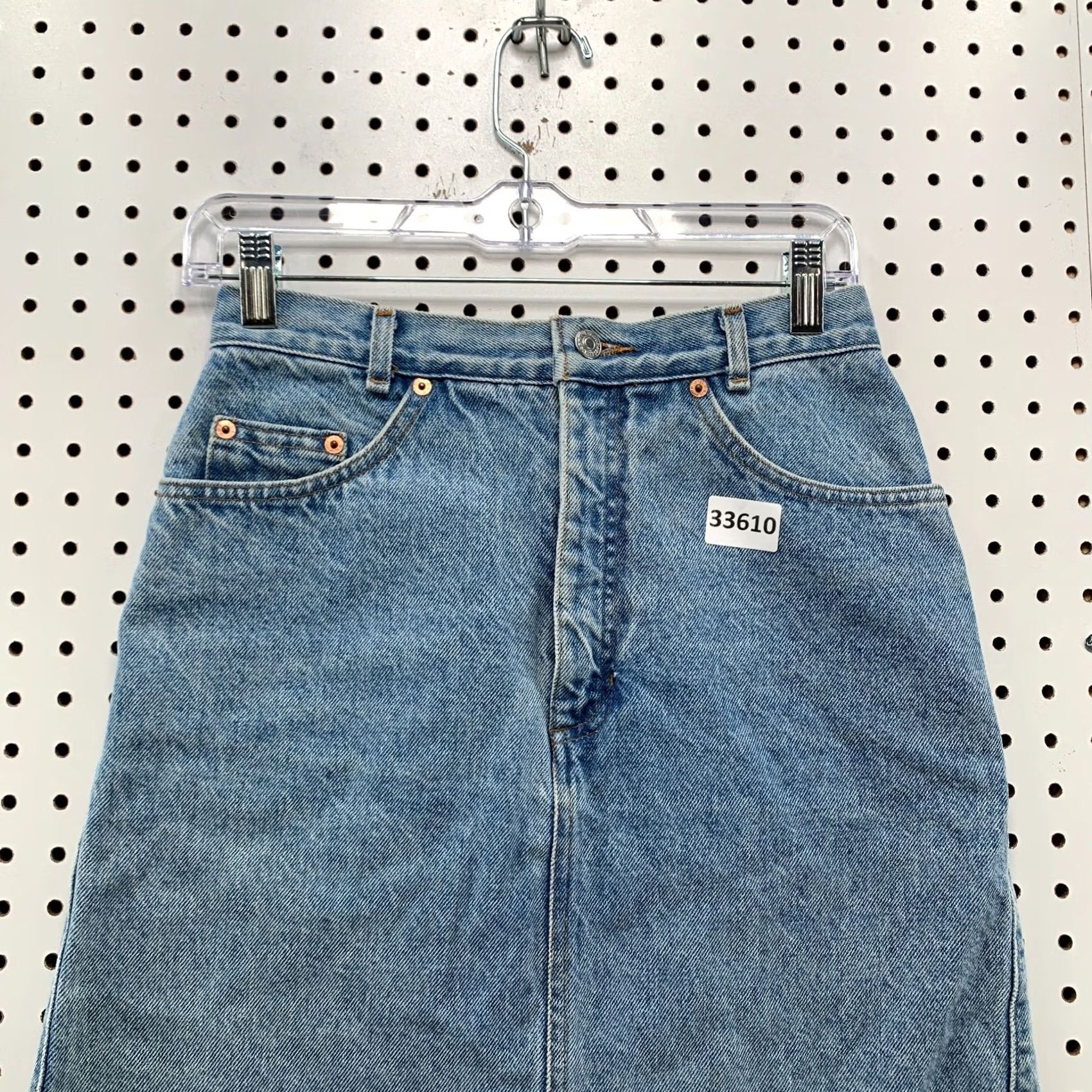 Gap VINTAGE Gap Denim Skirt Womens Size 8 Zipper Light Wash Knee Length 90s Made USA Size 30" / US 8 / IT 44 - 2 Thumbnail