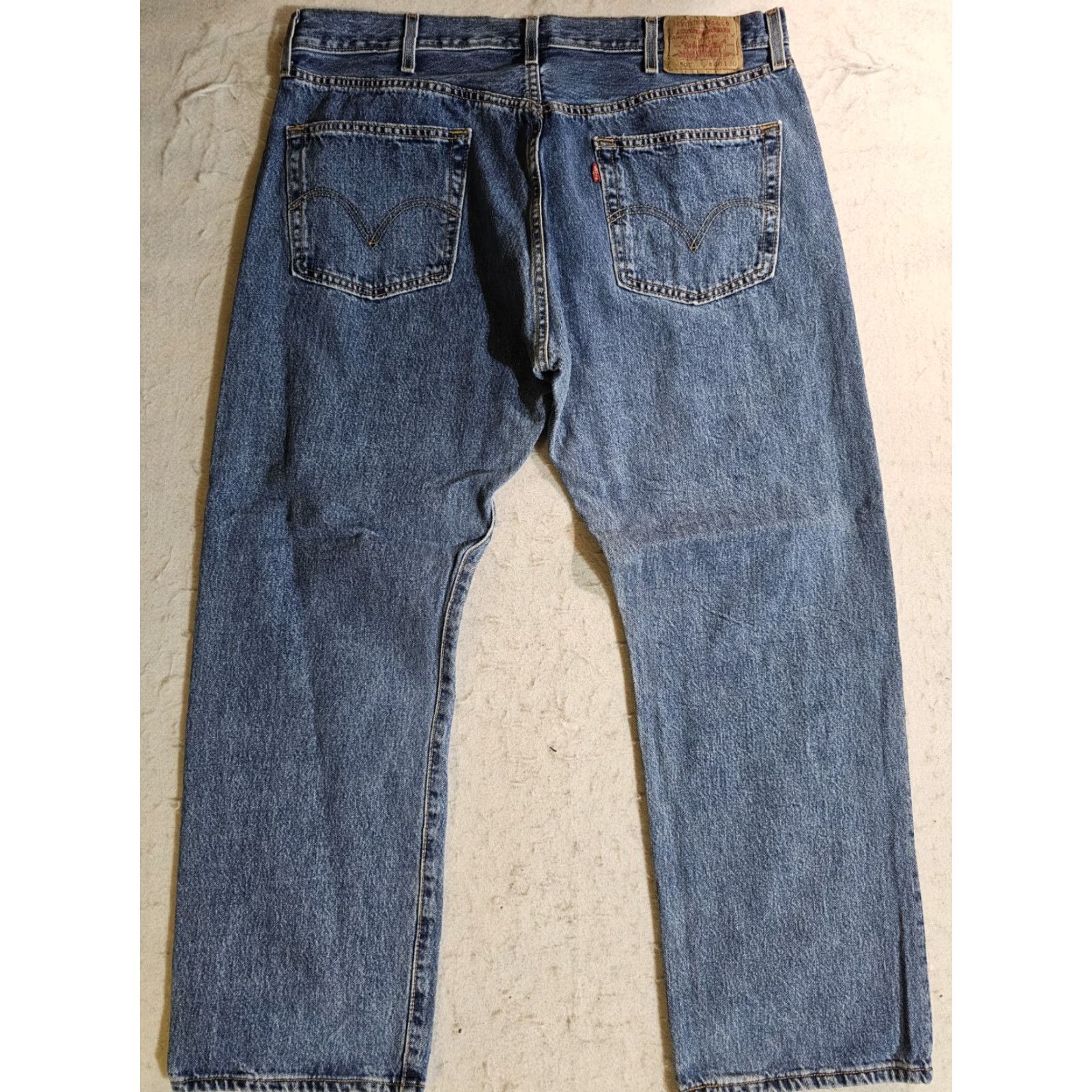 Levi's VINTAGE Levi's 501 XX Jeans Men Medium Blue 40x30 Denim Cotton 90s Style Regular Straight Distressed USA 5-Pocket Size US 40 / EU 56 - 7 Thumbnail