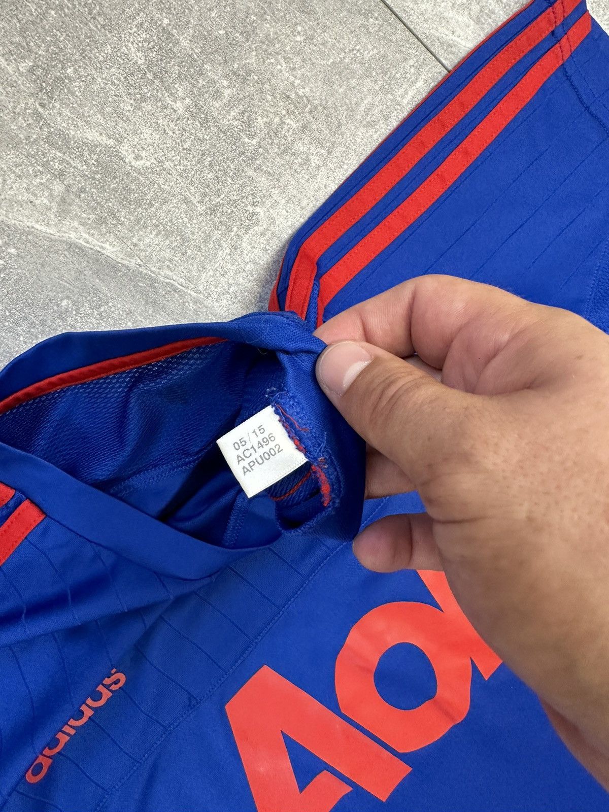 Vintage Men’s adidas Manchester overprint logo home soccer jersey Size US L / EU 52-54 / 3 - 8 Thumbnail