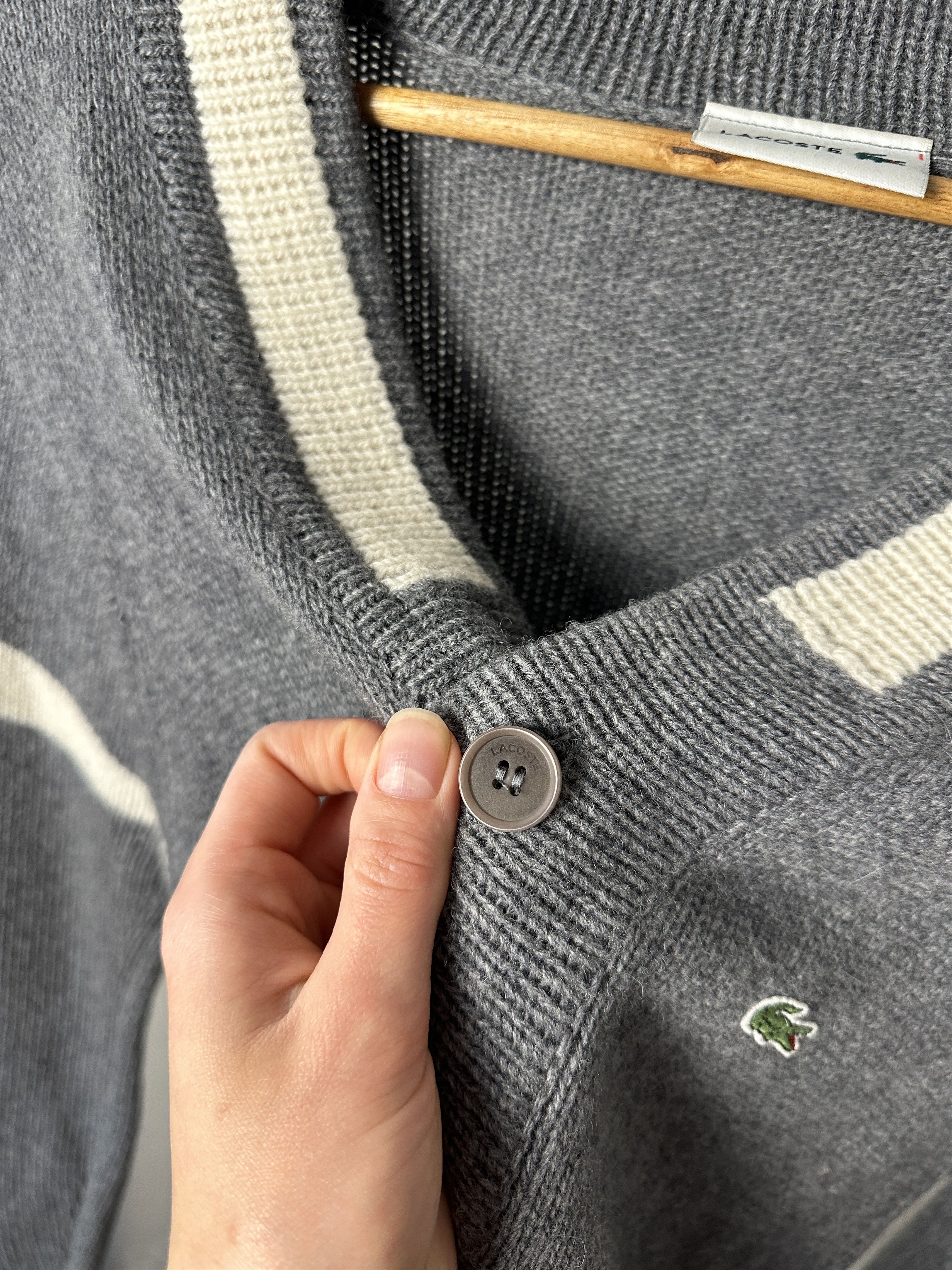 Lacoste Vintage Lacoste Wool Cardigan Size US L / EU 52-54 / 3 - 8 Thumbnail