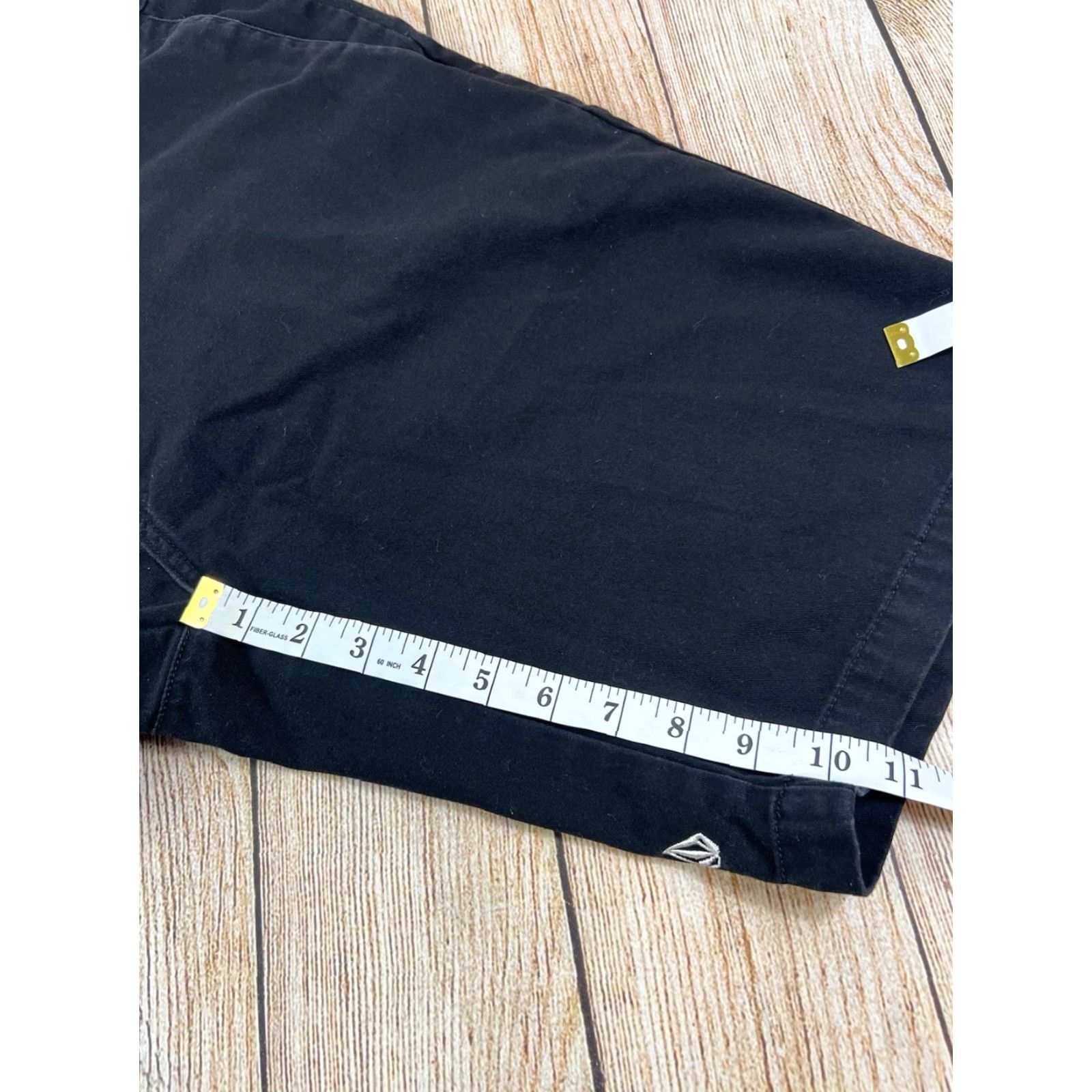 Volcom Mens Volcom Stone Chino Shorts Black 36 Flat Front Casual Cotton Logo Skate Size US 36 / EU 52 - 6 Thumbnail