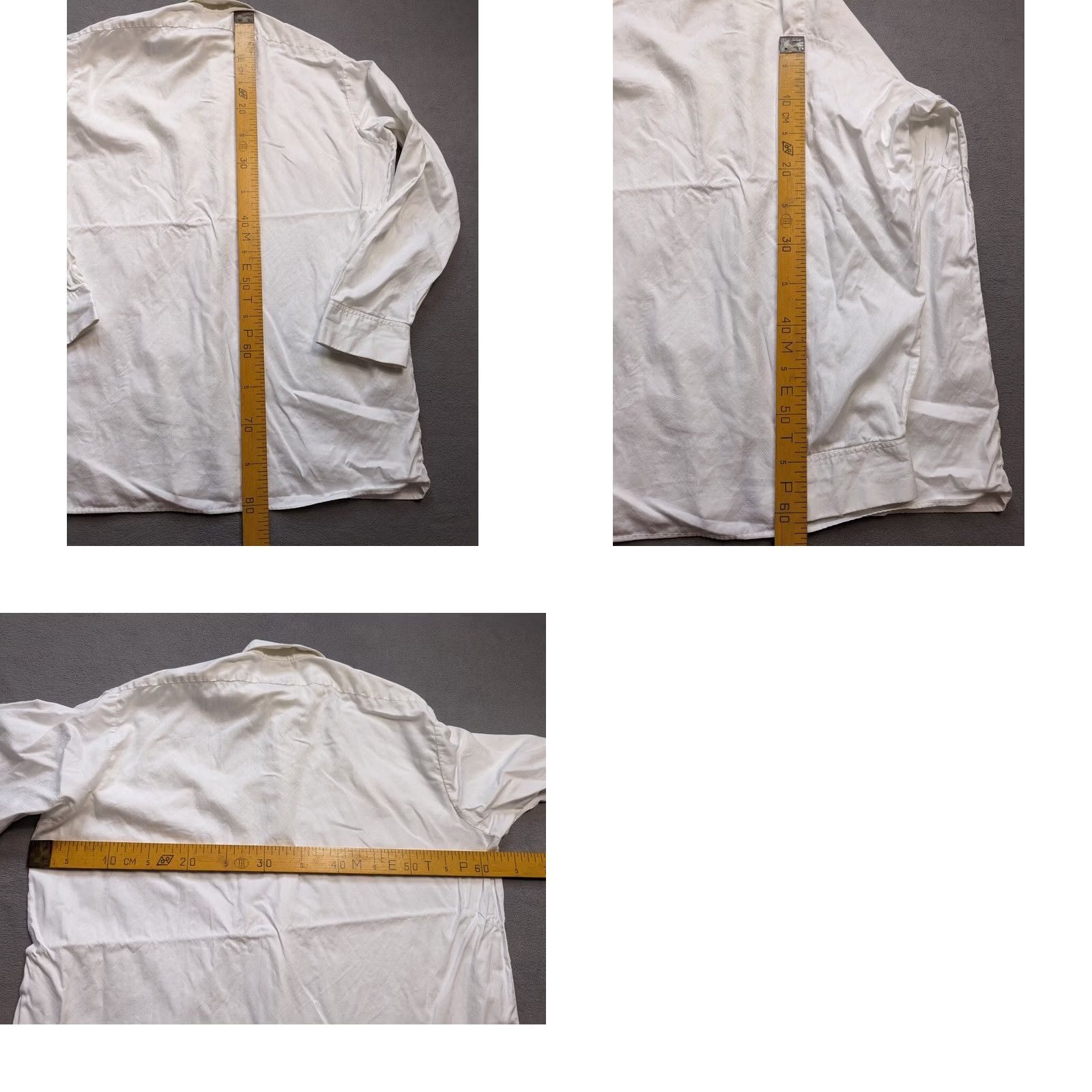 Vintage VINTAGE Lutteurs Shirt Button-Up Long Sleeve White 43 Mens Big & Tall French Size 43 Size US XL / EU 56 / 4 - 11 Thumbnail