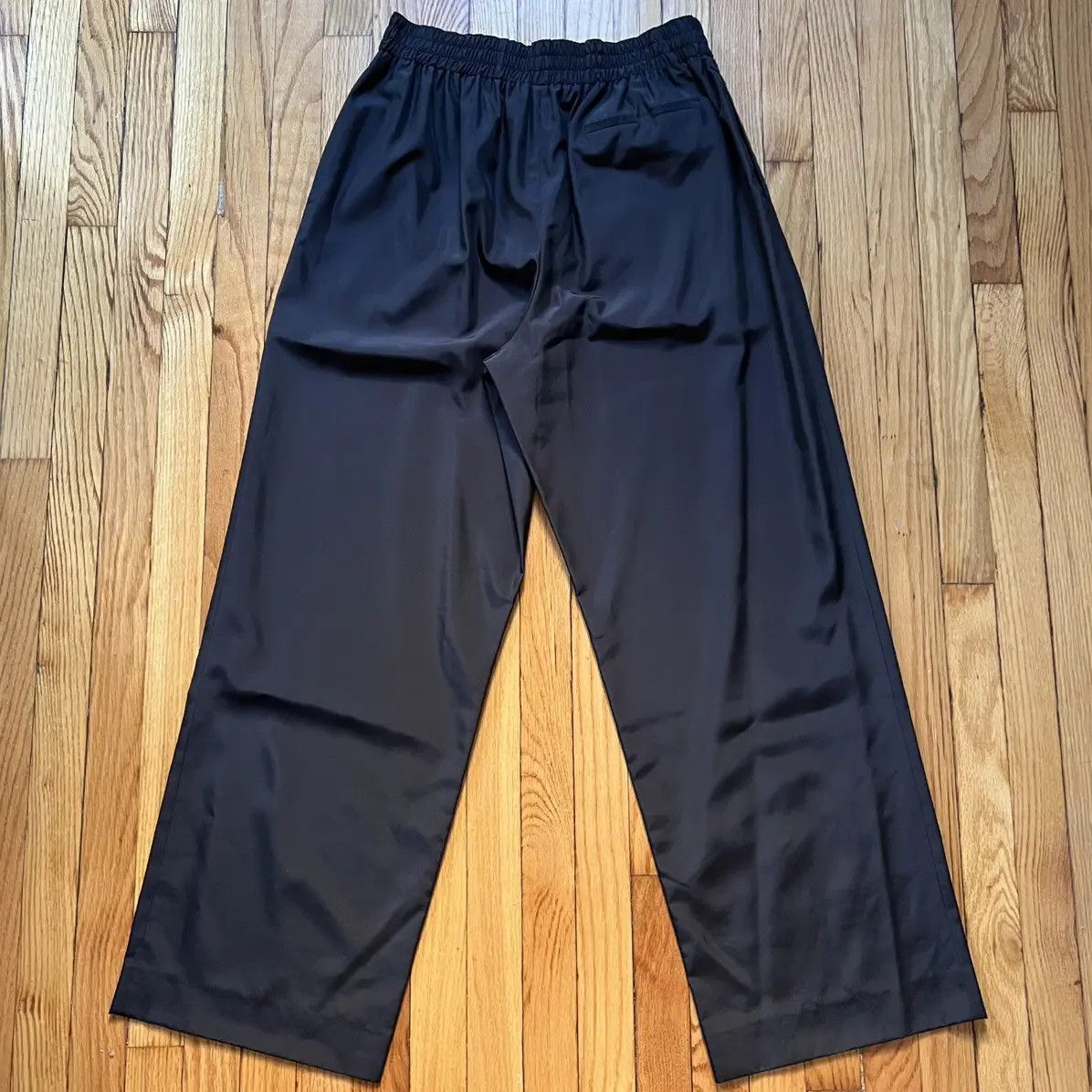 The Row The Row Black Davide Trousers in Polyamide & Silk Size US 33 - 2 Thumbnail