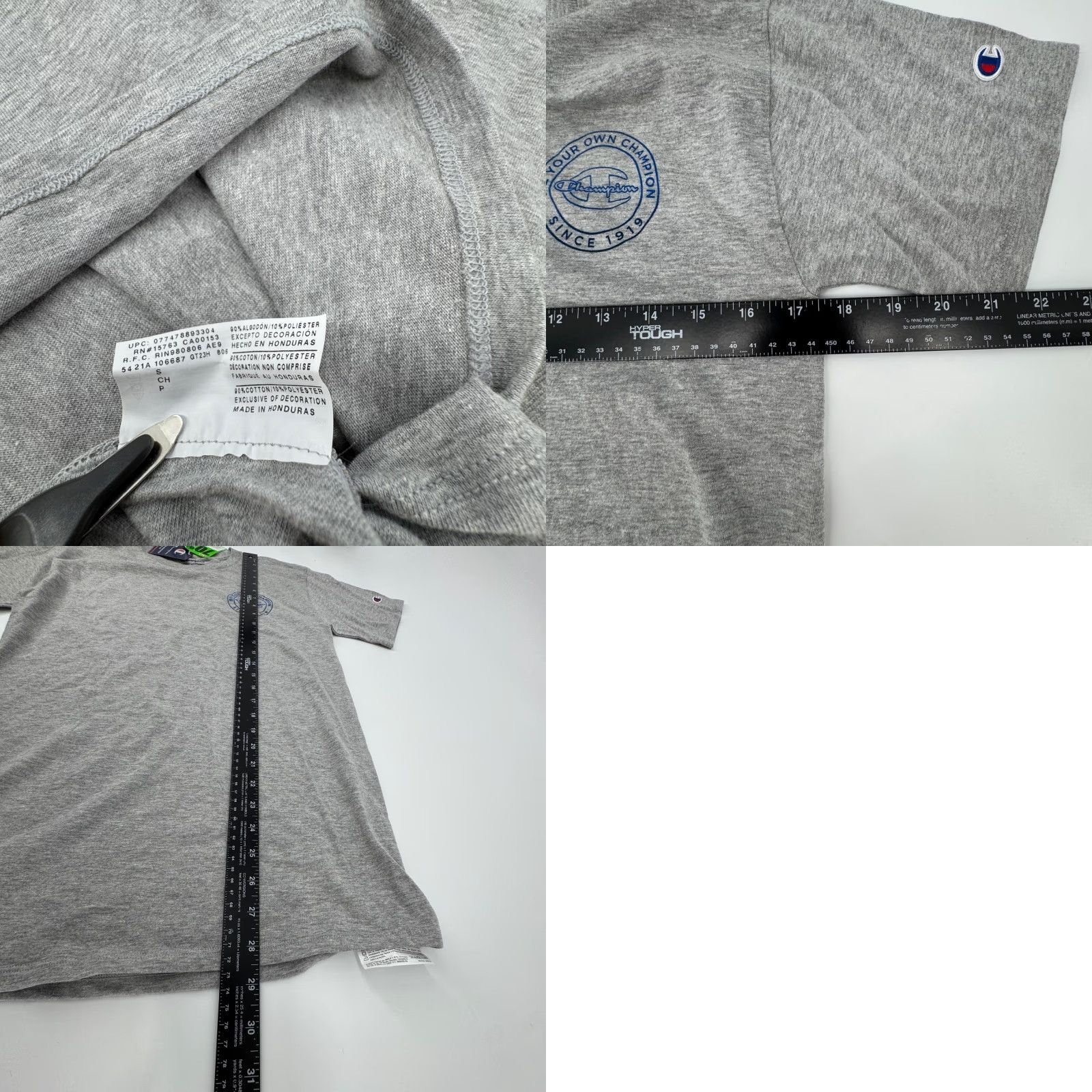 Champion NWT Champion Mens Gray Crew Neck Short Sleeve T Shirt Deadstock Small Size US S / EU 44-46 / 1 - 8 Thumbnail