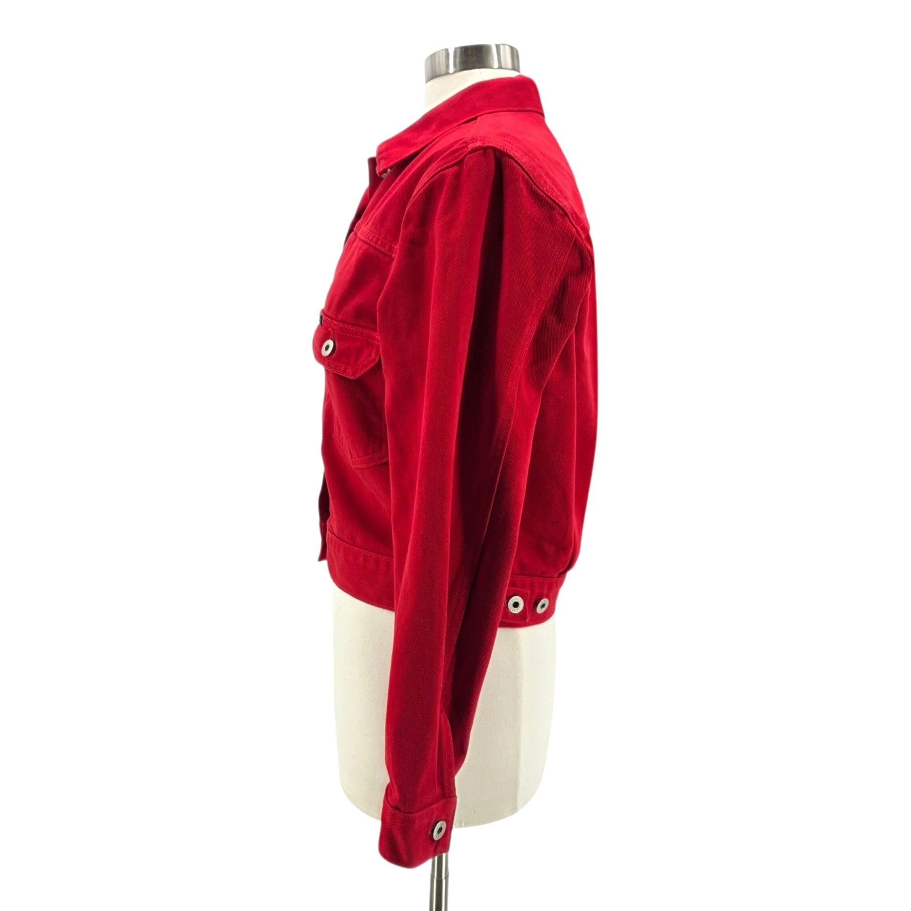 Guess Vintage Guess Jeans Womens Medium Jacket Denim Red Cropped P Size M / US 6-8 / IT 42-44 - 4 Thumbnail