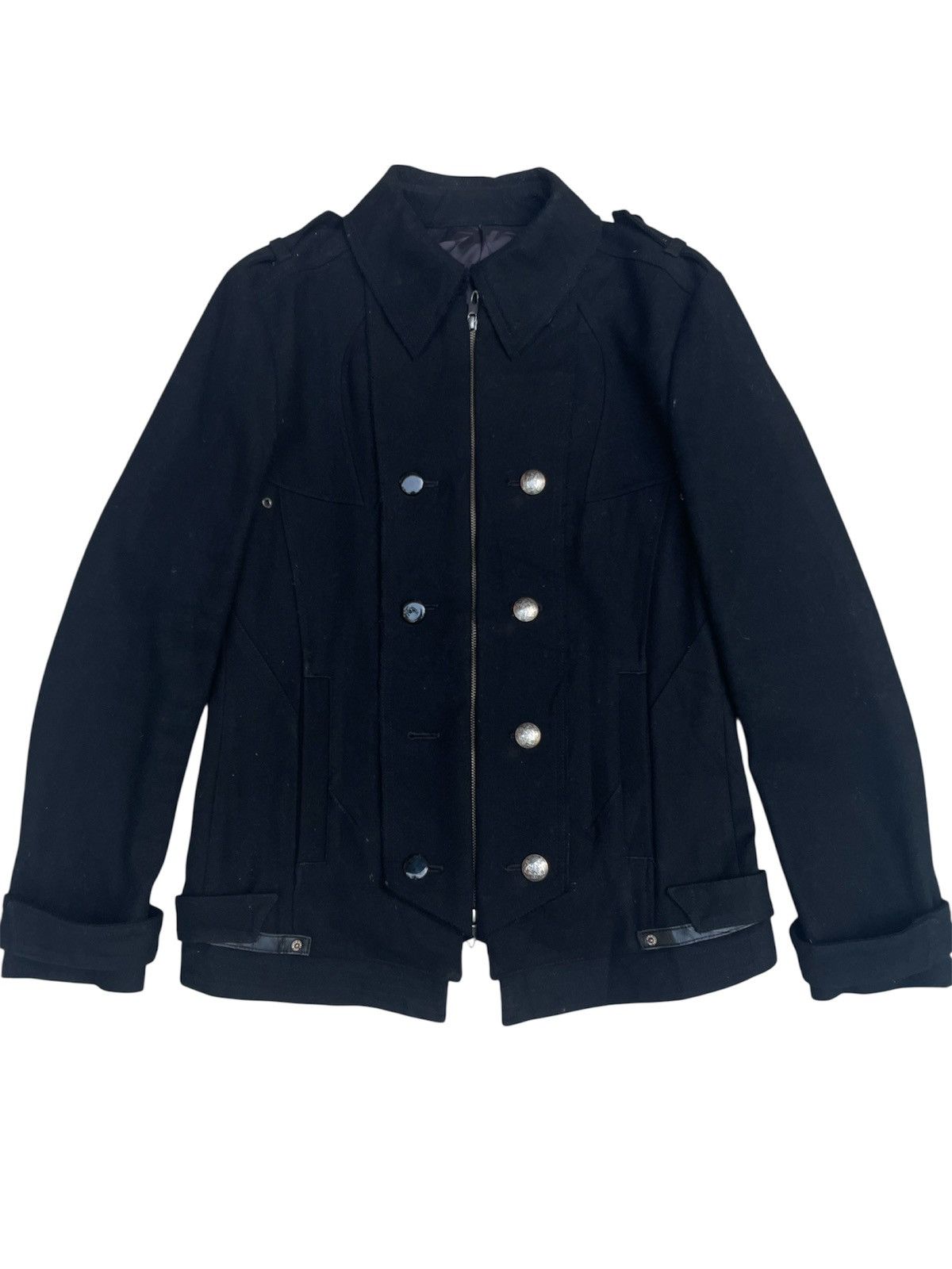PPFM Vintage PPFM Black Utility Jacket Riveted Back Buckled Hem Size US S / EU 44-46 / 1 - 1 Thumbnail