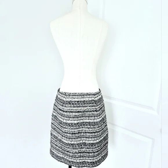 Loft White Multi Metallic Tweed Skirt Gift Party Work Size 30" / US 8 / IT 44 - 5 Thumbnail