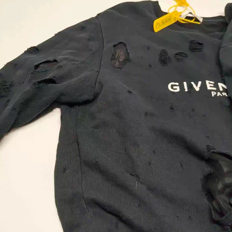 Givenchy Givenchy Black Ripped Hoodie Size US XS / EU 42 / 0 - 4 Thumbnail