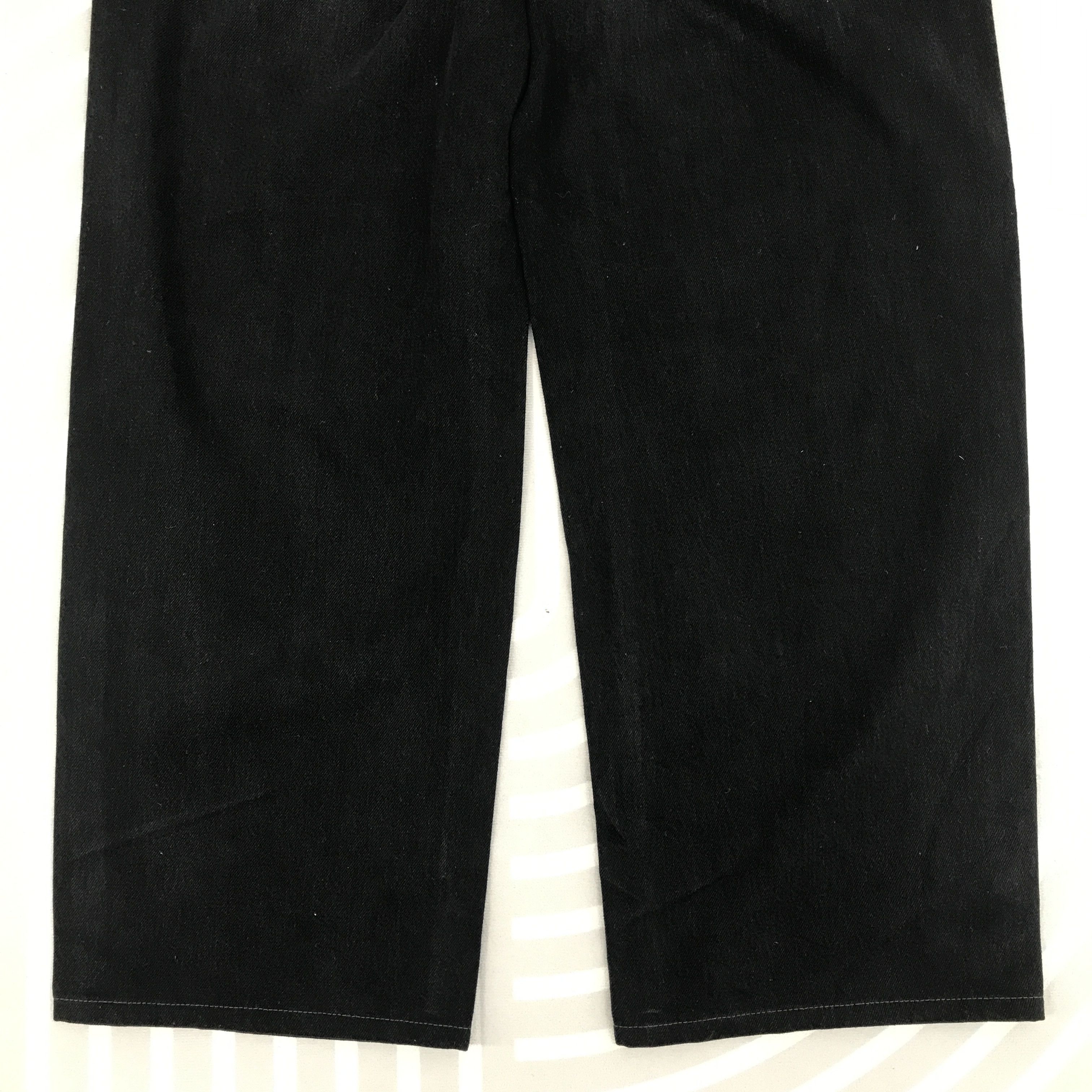 JW Anderson × Japanese Brand × Vintage Vtg JW Anderson x Uniqlo Baggy Black Denim pants Size US 33 - 6 Thumbnail