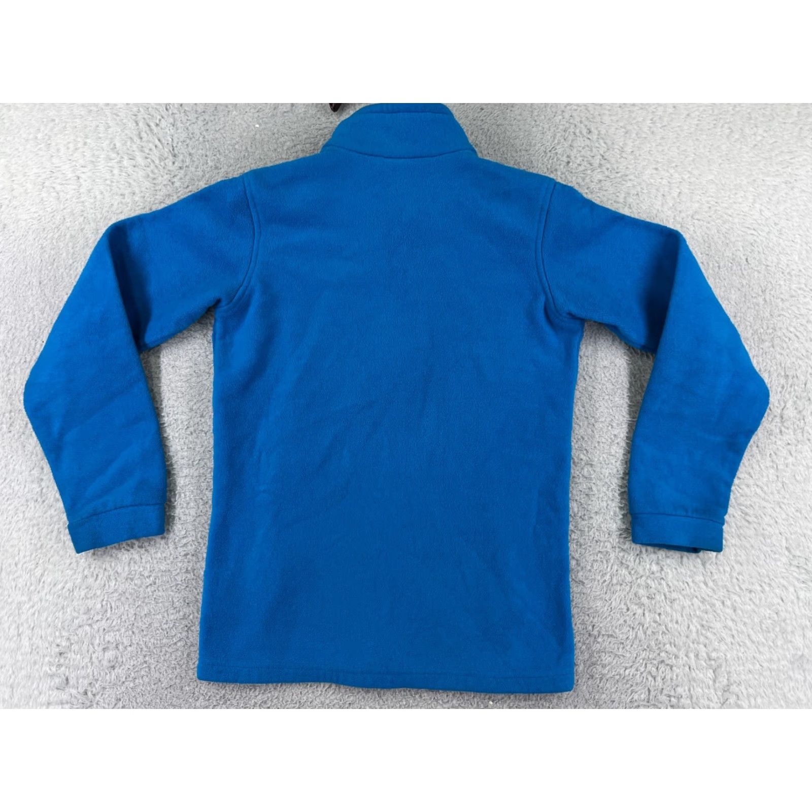 Vintage Columbia Jacket Girls Large Blue Zip Mock Neck Polyester Fleece Hiking Outdoor Size L / US 10 / IT 46 - 2 Thumbnail