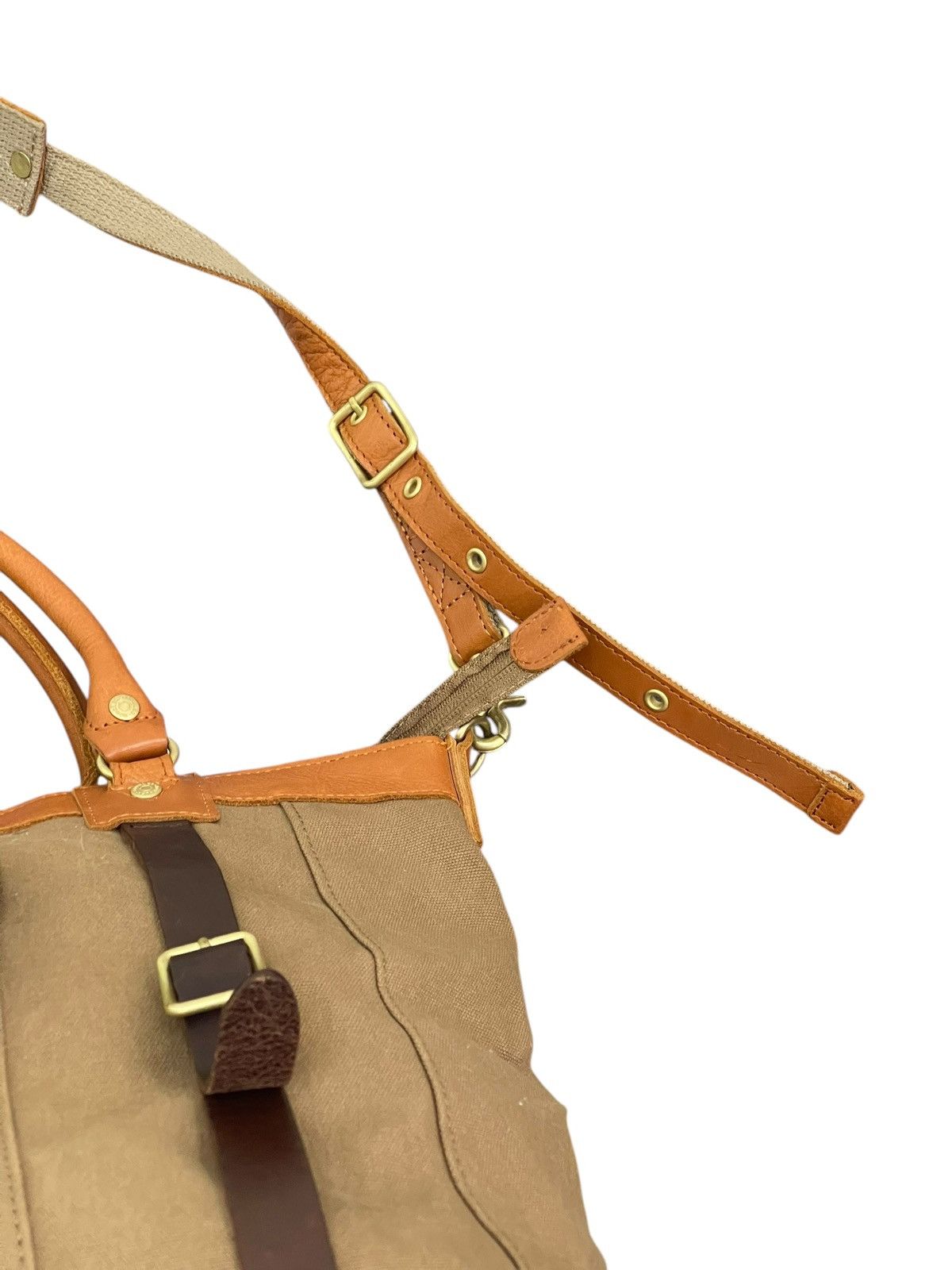 Genuine Leather Leather Cotton Doubles Duffle Bag 1🟩7 Size ONE SIZE - 11 Thumbnail