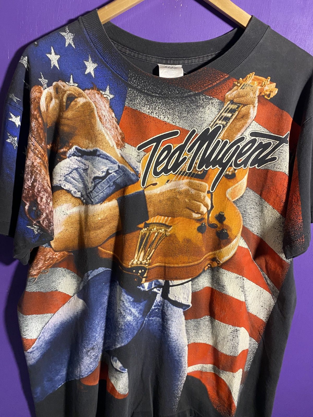 Band Tees Vintage 1996 Ted Nugent one nation under ted tour tee Size US L / EU 52-54 / 3 - 3 Thumbnail