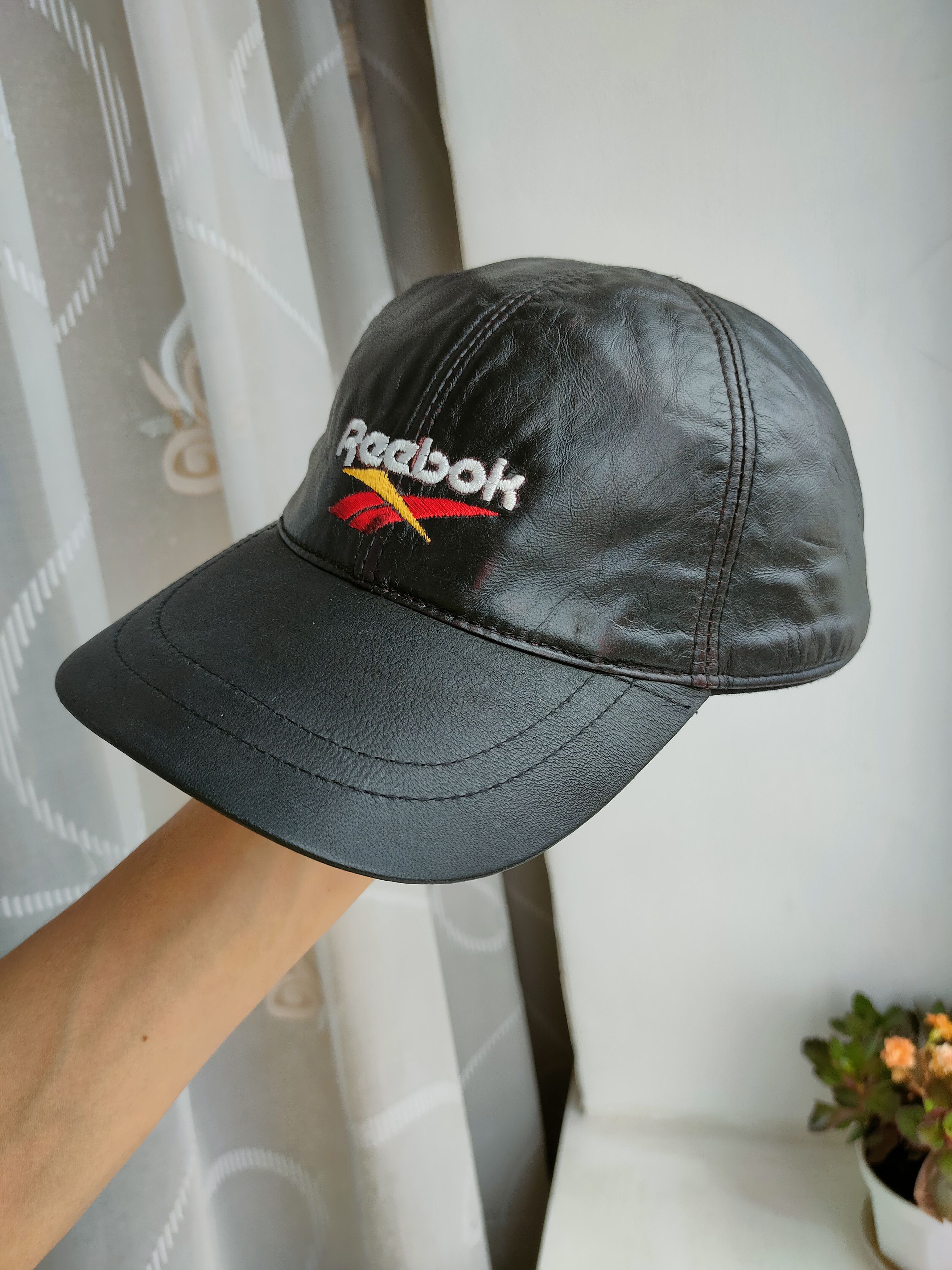 Reebok 80s Very Rare Leather Cap Reebok Not Deep Vintage Cap Reebok Size ONE SIZE - 3 Thumbnail