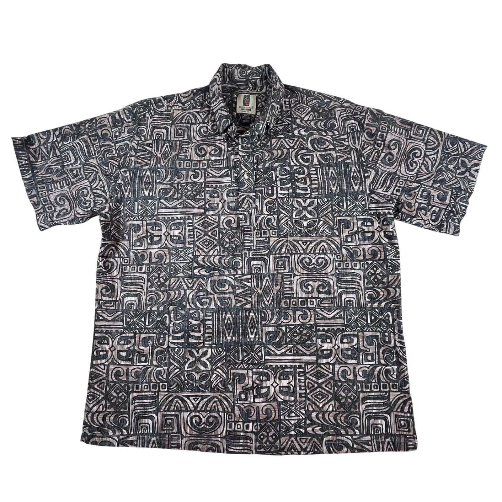 Tori Richard Tori Richard Hawaiian Tribal Pattern Beach Summer 1/4 Brown Size US L / EU 52-54 / 3 - 1 Thumbnail