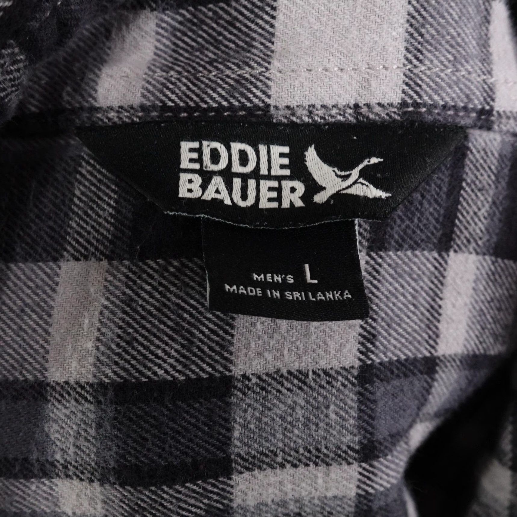 Eddie Bauer Eddie Bauer Shirt Mens L Gray Plaid Flannel Long Sleeve Button-Up Cotton Size US L / EU 52-54 / 3 - 7 Thumbnail